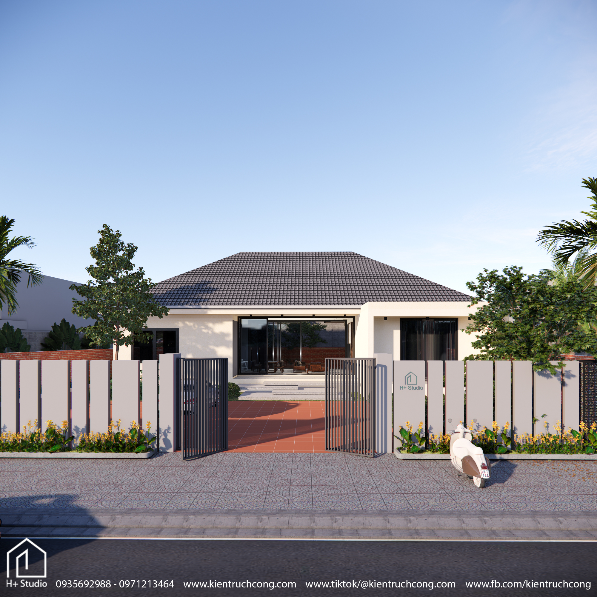 Tung House - Nhà cấp 4 hiện đại.