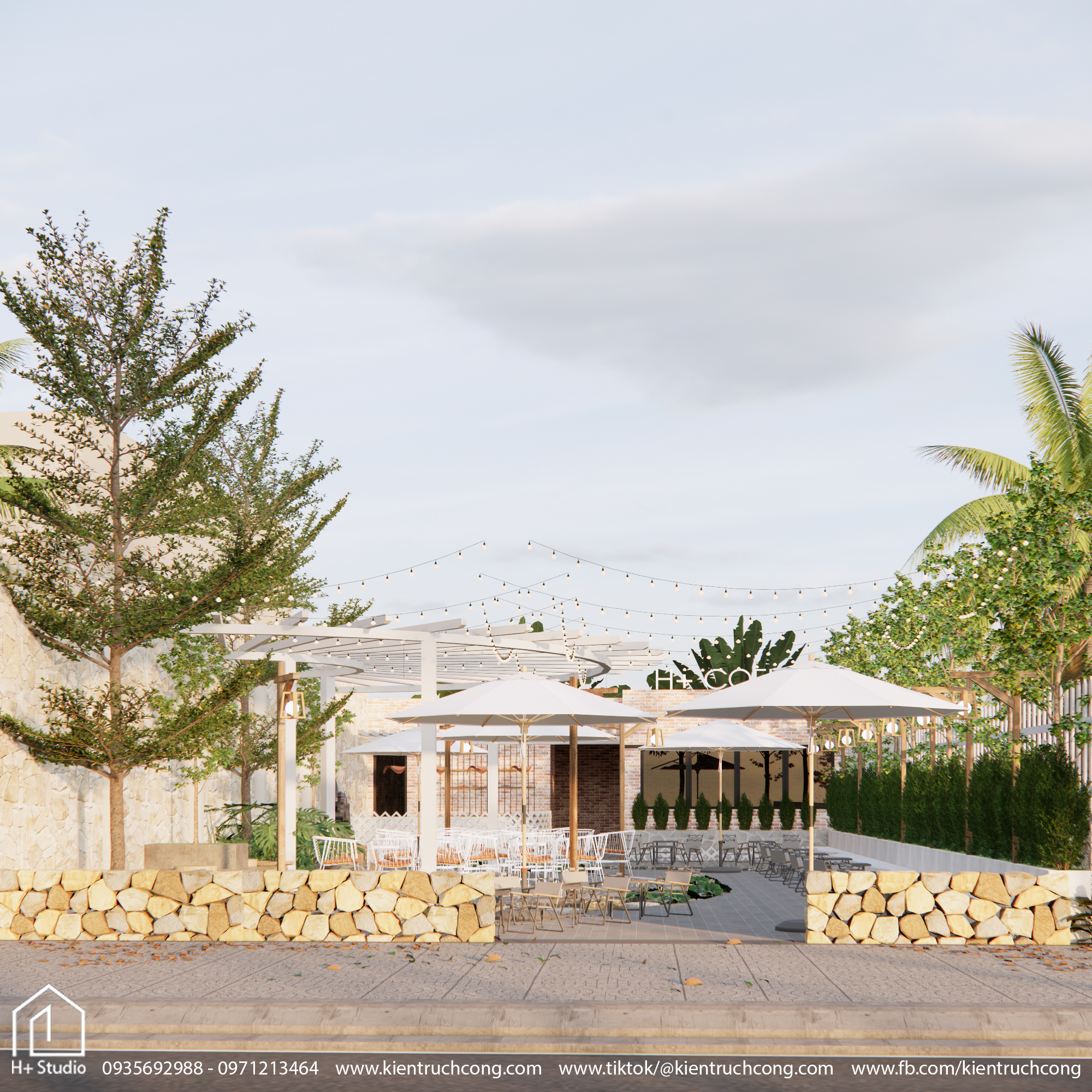 Lặng Cafe - Quán cafe hiện đại và thoáng mát.