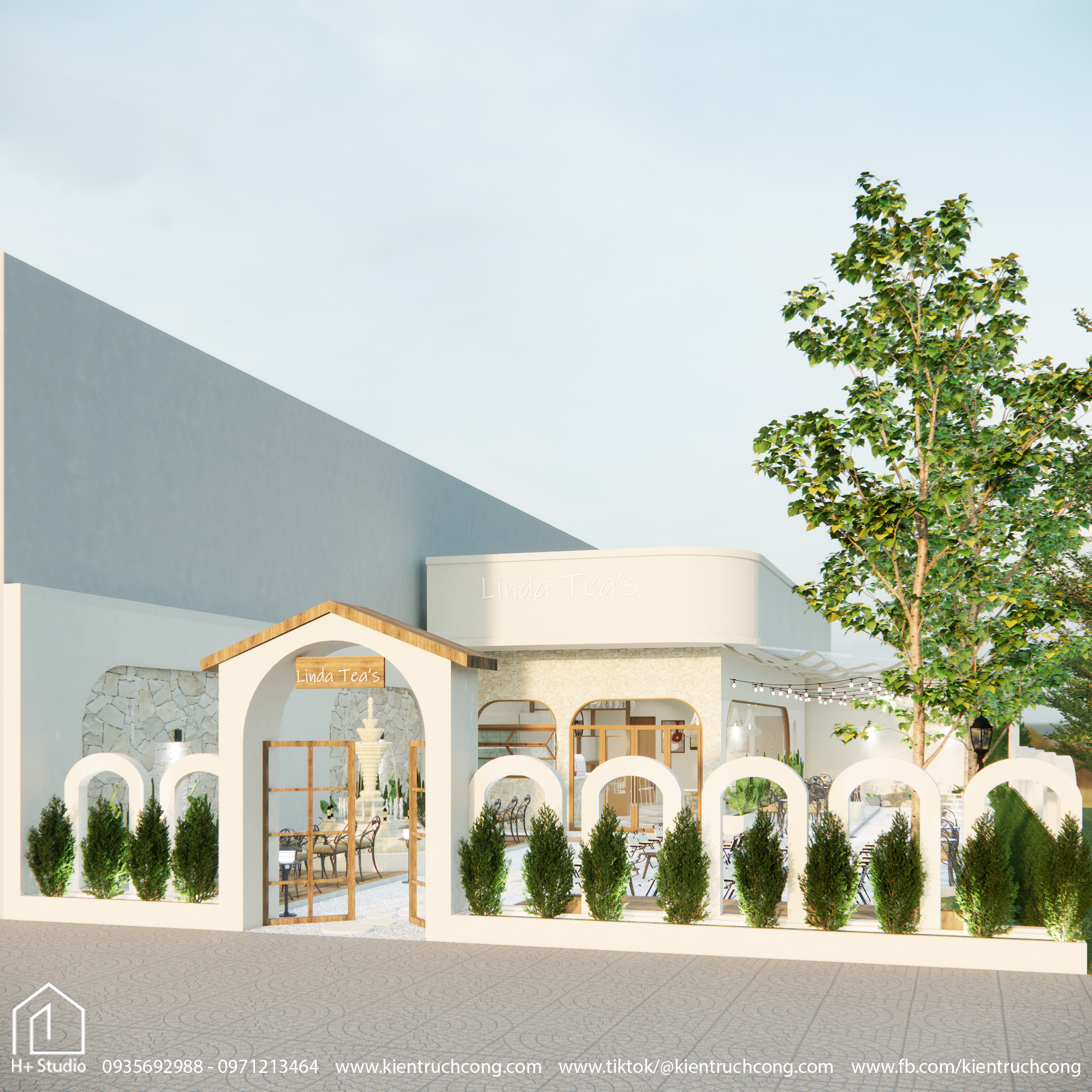 Linda Tea's - Quán trà thư giãn với không gian thoáng đãng.