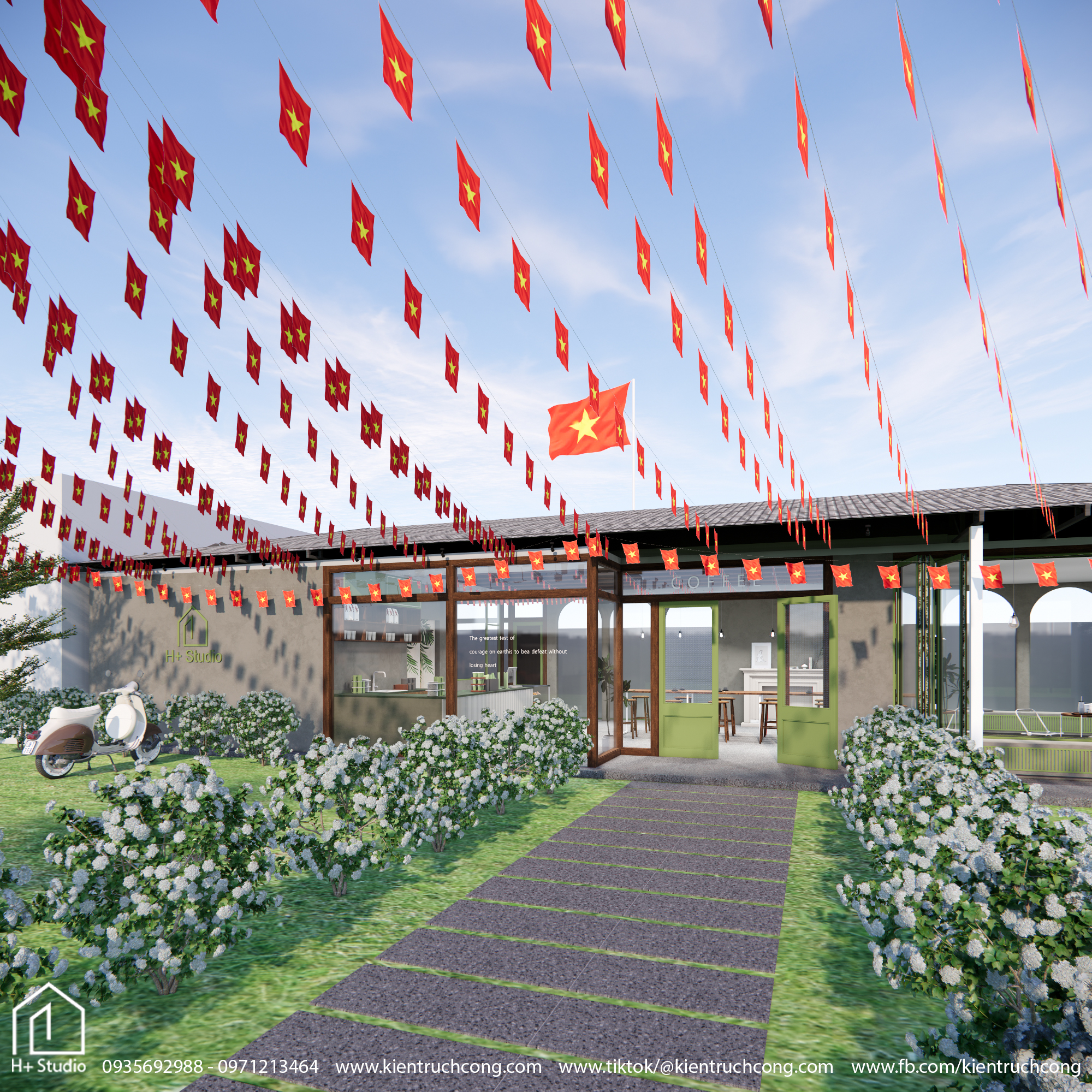 Nau Coffee - Quán cafe hiện đại, thoáng mát.