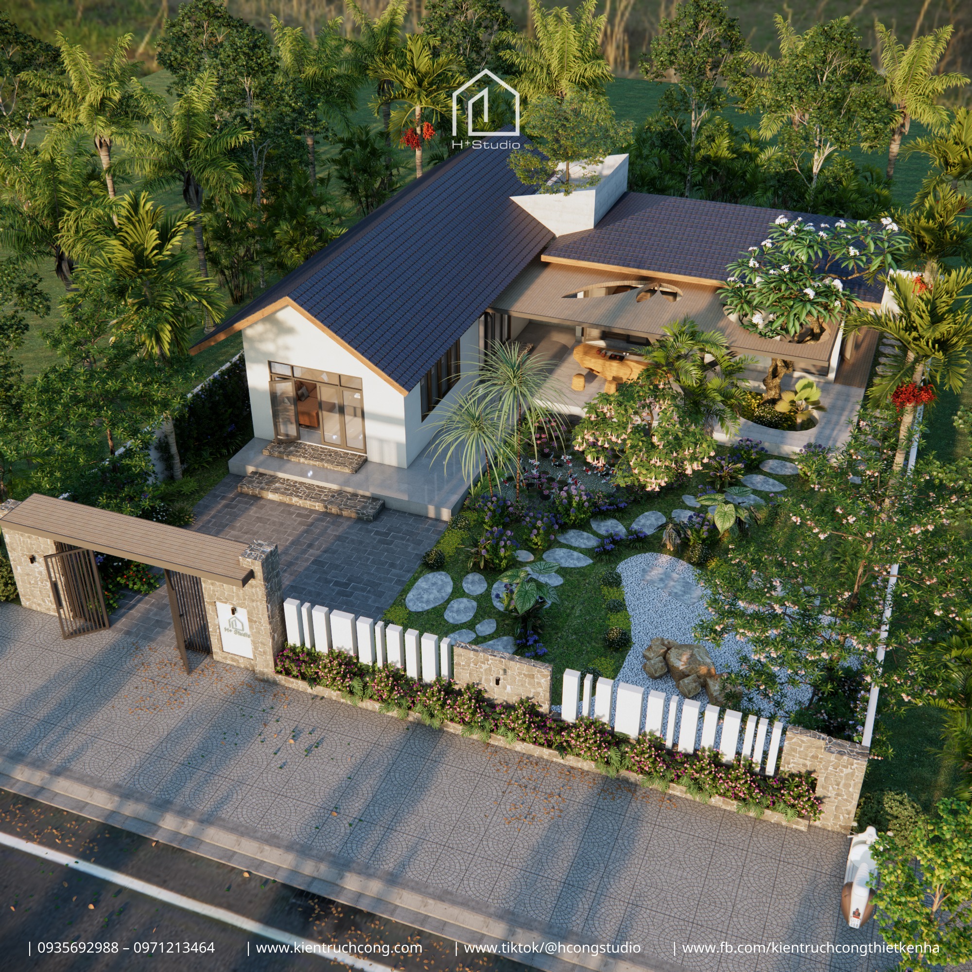 HƯƠNG HOUSE – NHÀ VƯỜN CHỮ L XANH MÁT TẠI LONG AN