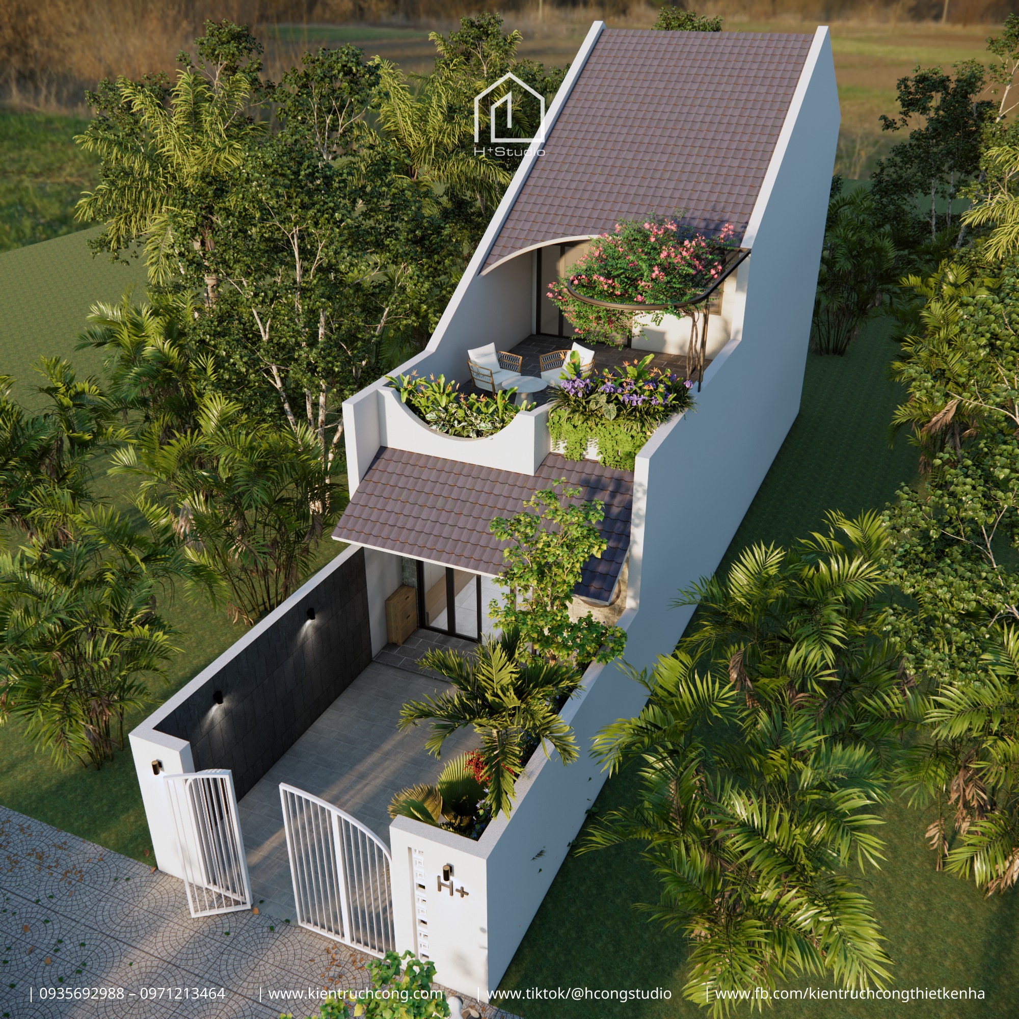 TÍNH HOUSE –  MẪU NHÀ GÁC LỬNG XANH MÁT ĐẦY CẢM HỨNG TẠI AN GIANG