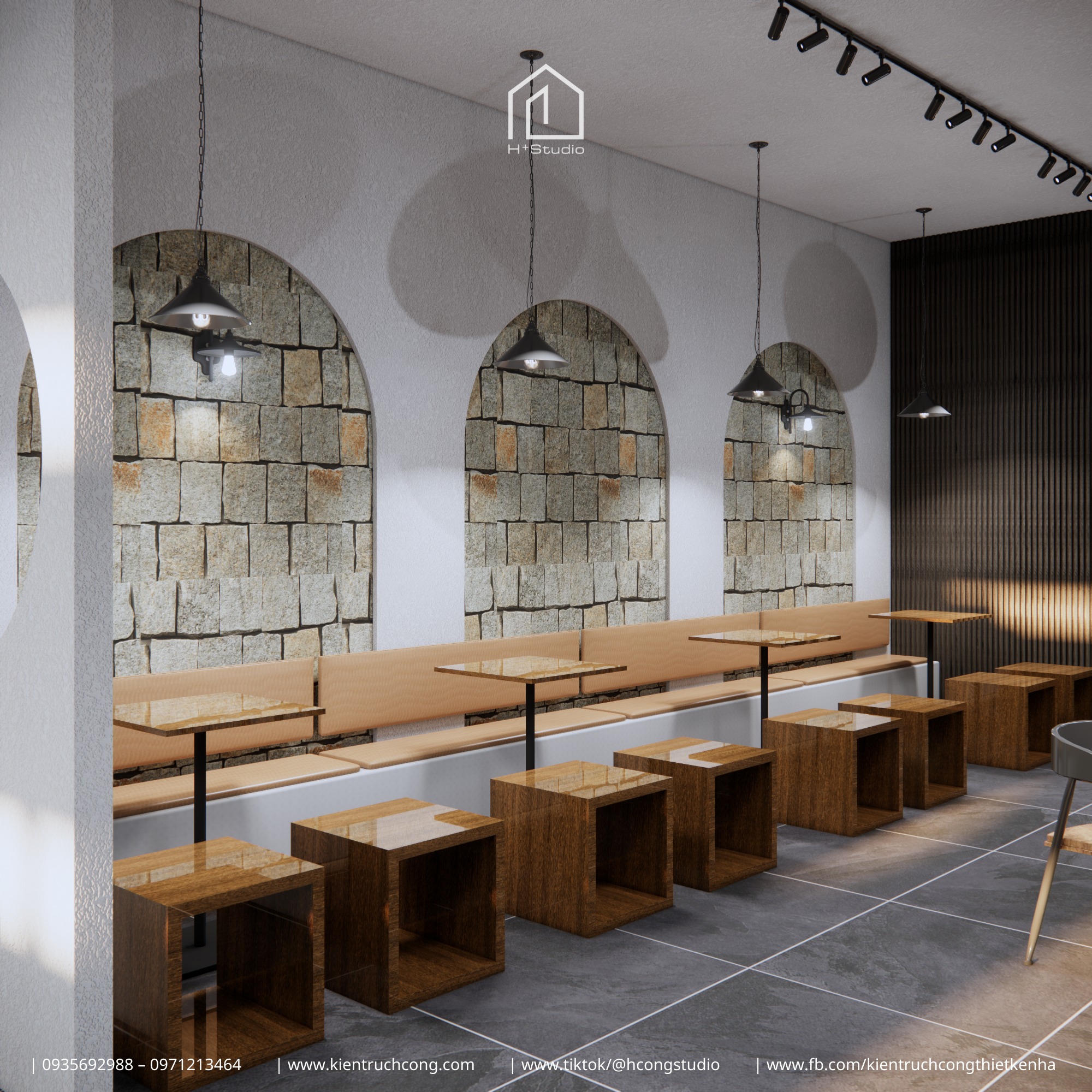 Quán cafe sân vườn phong cách hiện đại - Hình ảnh 10