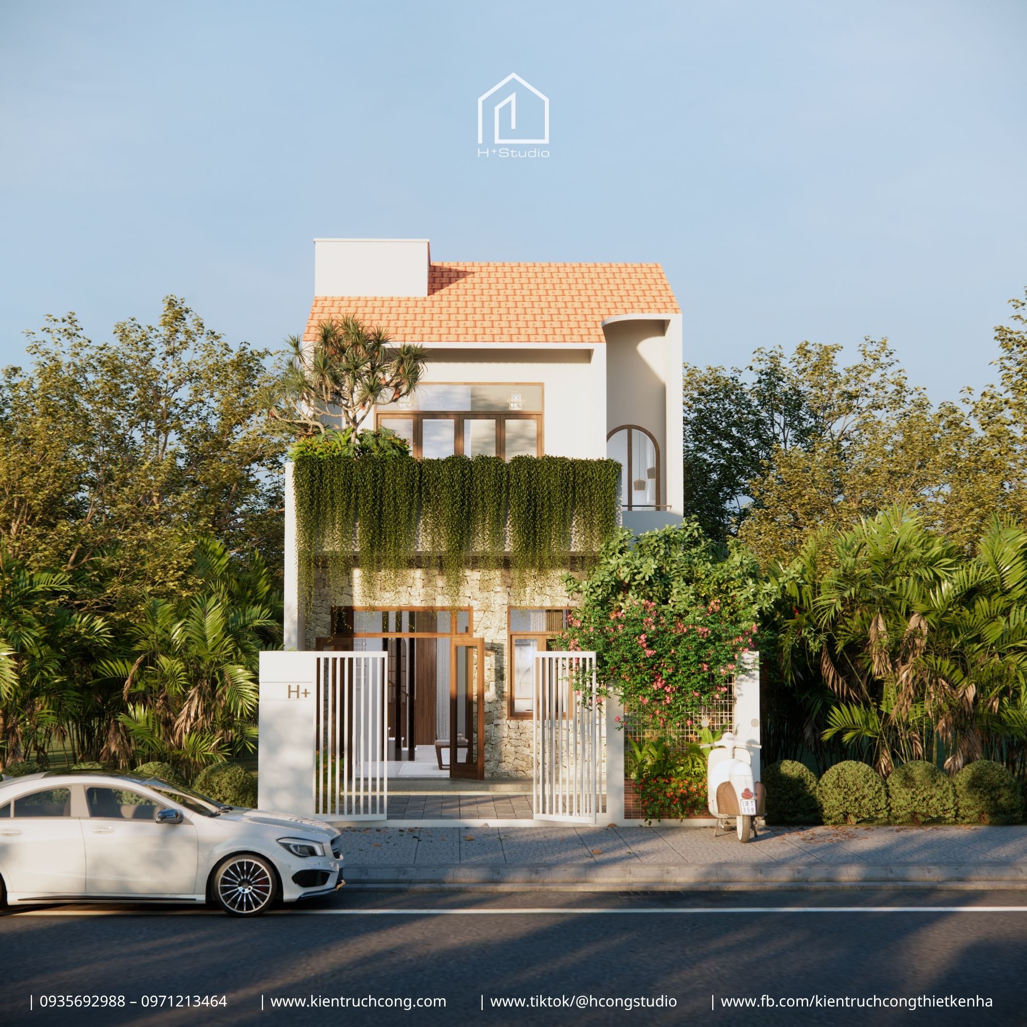 Nhà phố 2 tầng 6×20m – Không gian sống xanh, thoáng sáng cho gia đình hiện đại - Hình ảnh 3