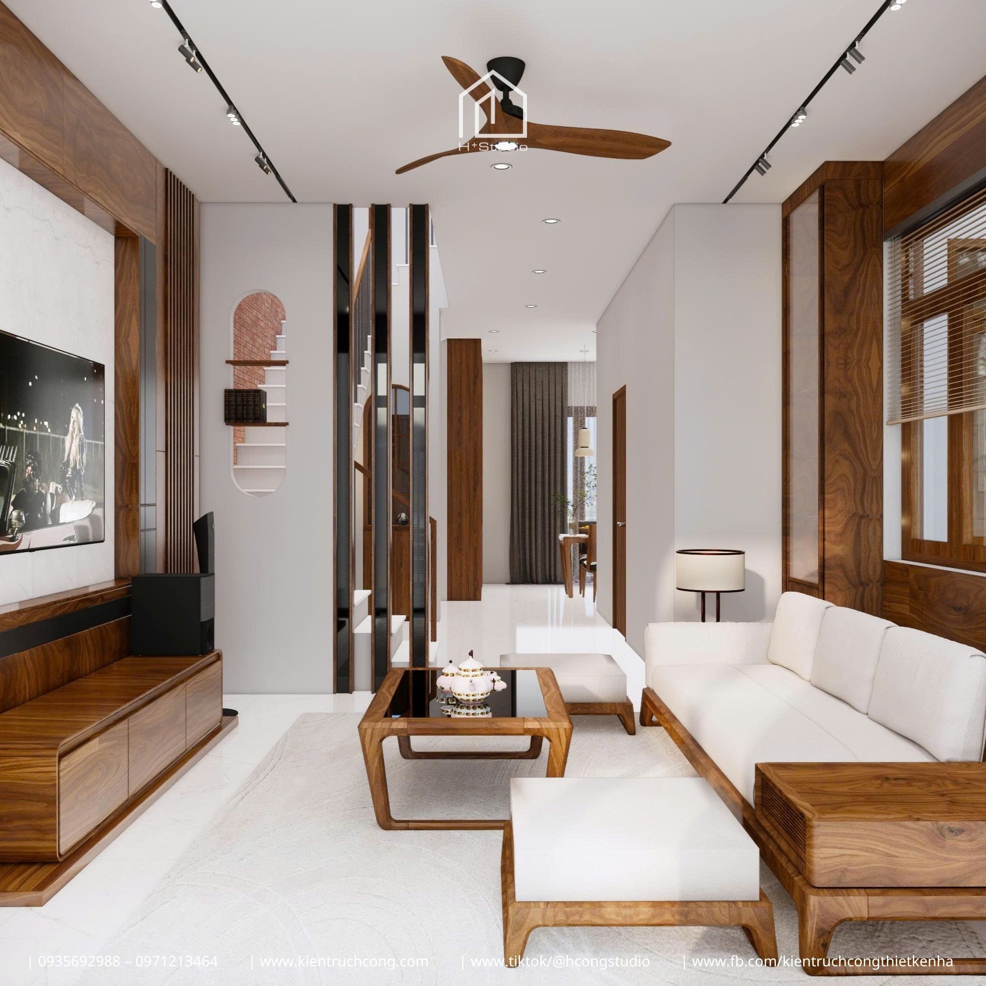 Nhà phố 2 tầng 6×20m – Không gian sống xanh, thoáng sáng cho gia đình hiện đại - Hình ảnh 5