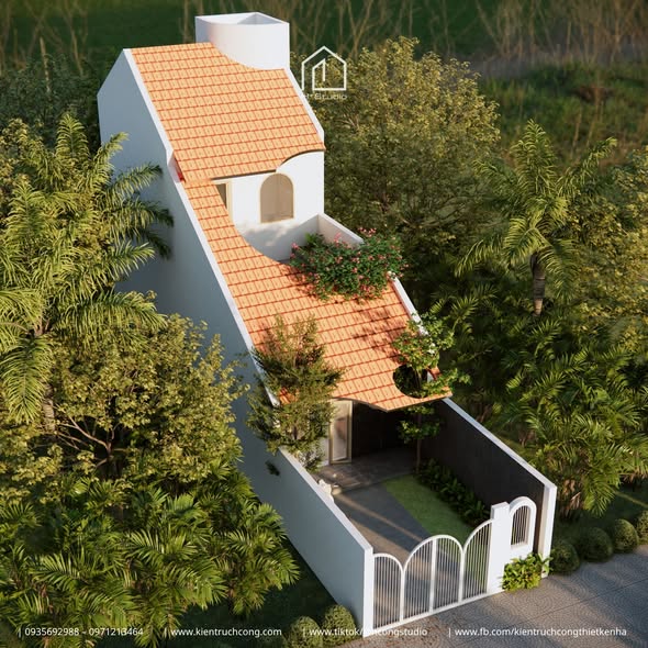 nhà gác lửng 5x20m