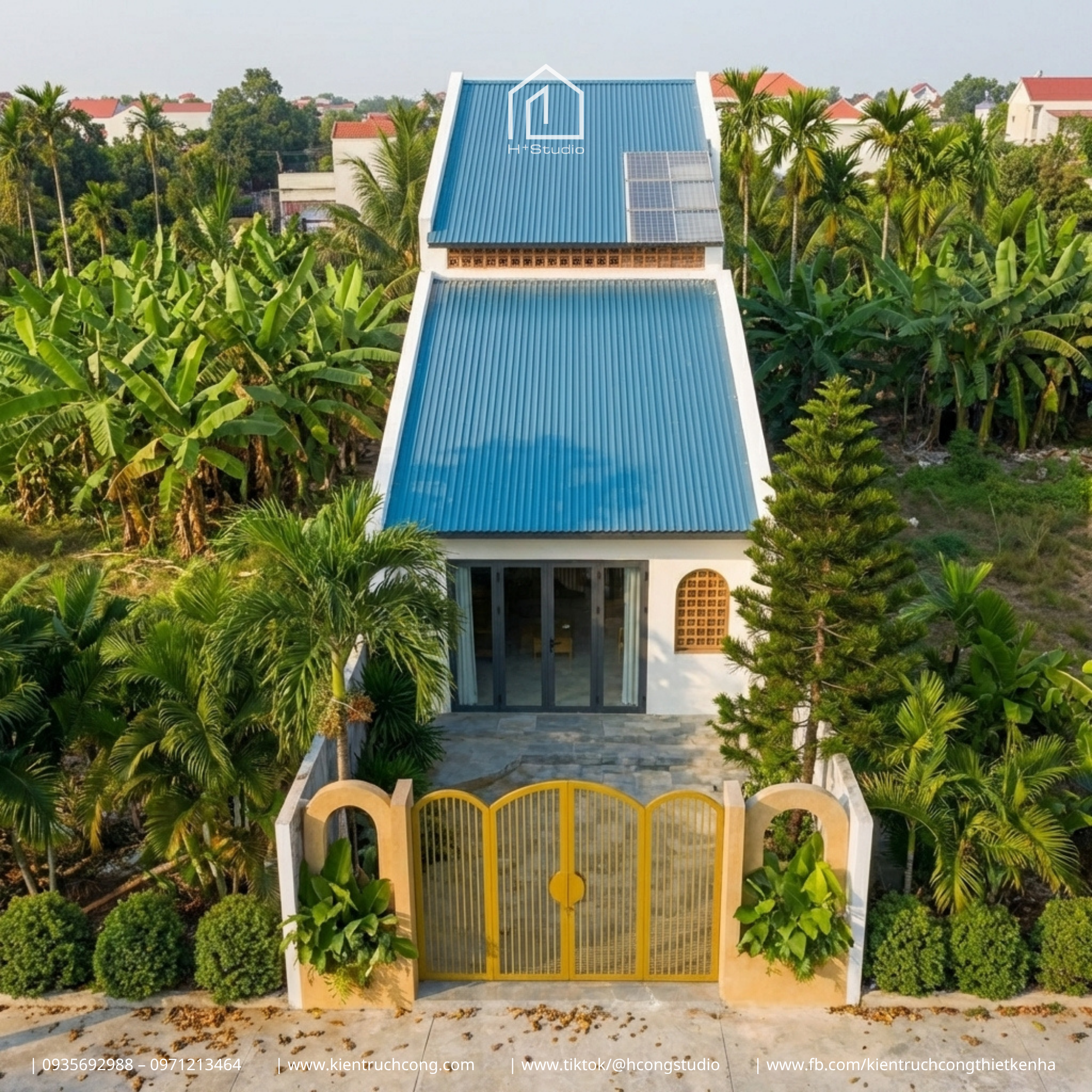 Nhà gác lửng có khoảng thông tầng.