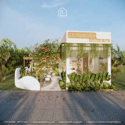 Quán cafe sân vườn phong cách Bắc Âu