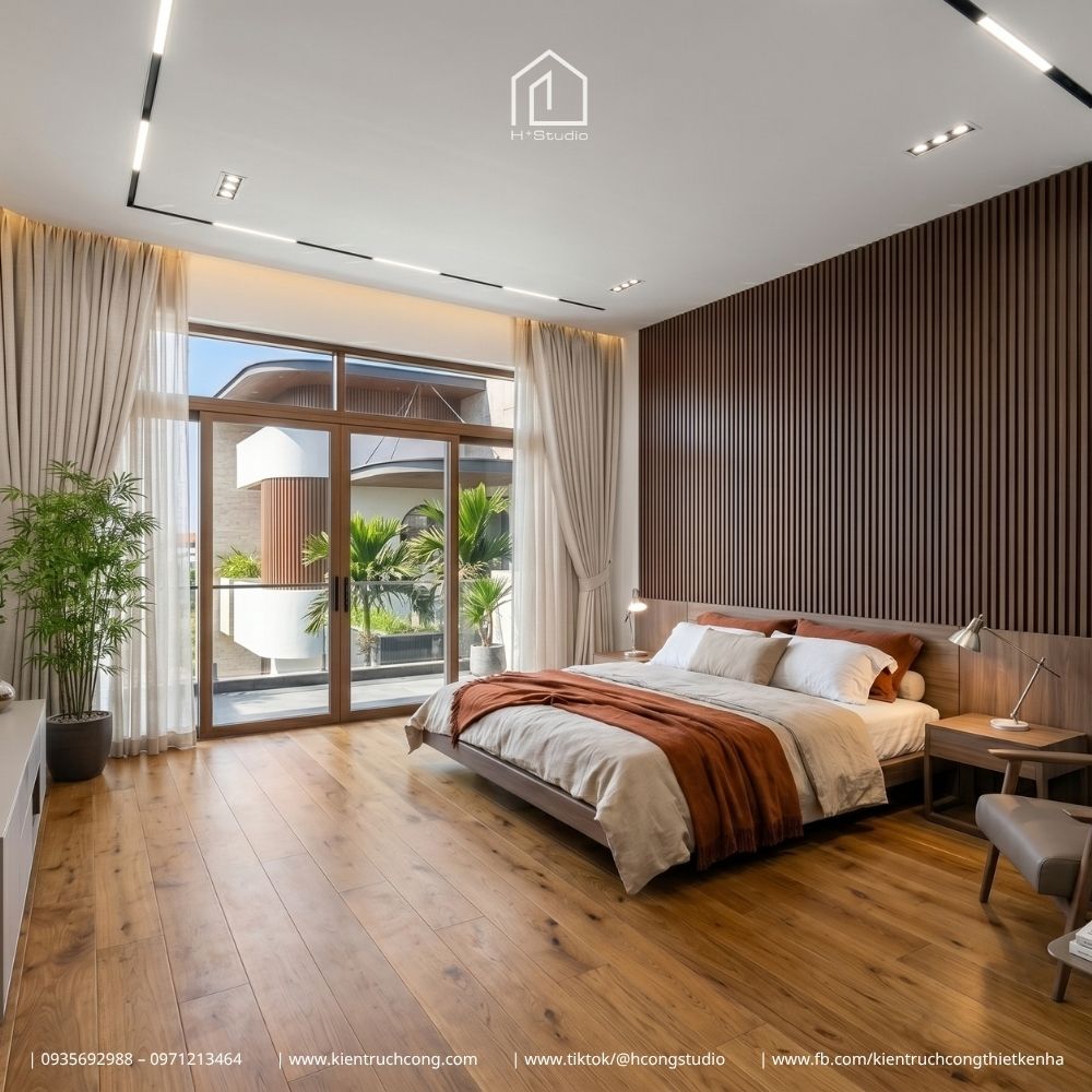 Biệt Thự 2 Tầng 10x30m: Không Gian Nghỉ Dưỡng Đẳng Cấp Và Nghệ Thuật Đa Vật Liệu - Hình ảnh 9