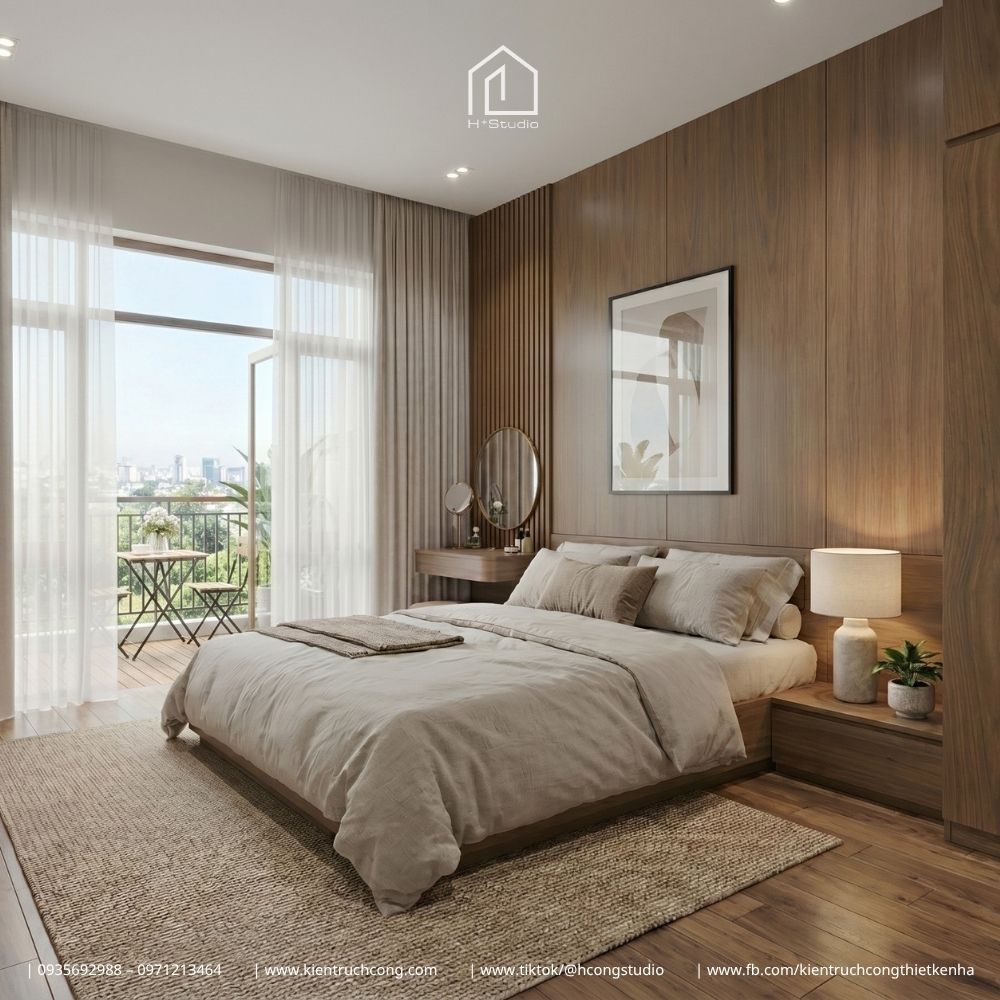 Mẫu nhà gác lửng mái ngói hiện đại 5x23m với không gian nội thất đương đại tinh tế - Hình ảnh 12