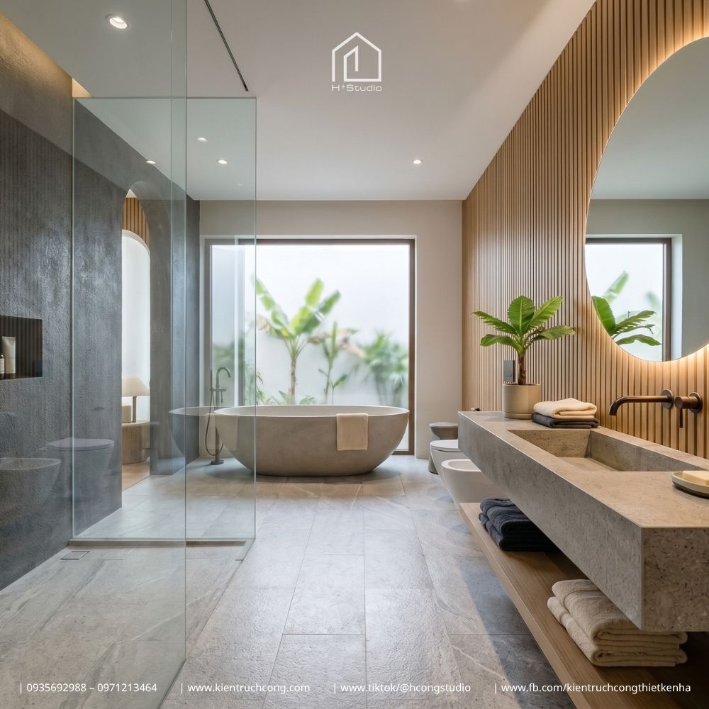 Biệt Thự 2 Tầng 10x30m: Không Gian Nghỉ Dưỡng Đẳng Cấp Và Nghệ Thuật Đa Vật Liệu - Hình ảnh 11