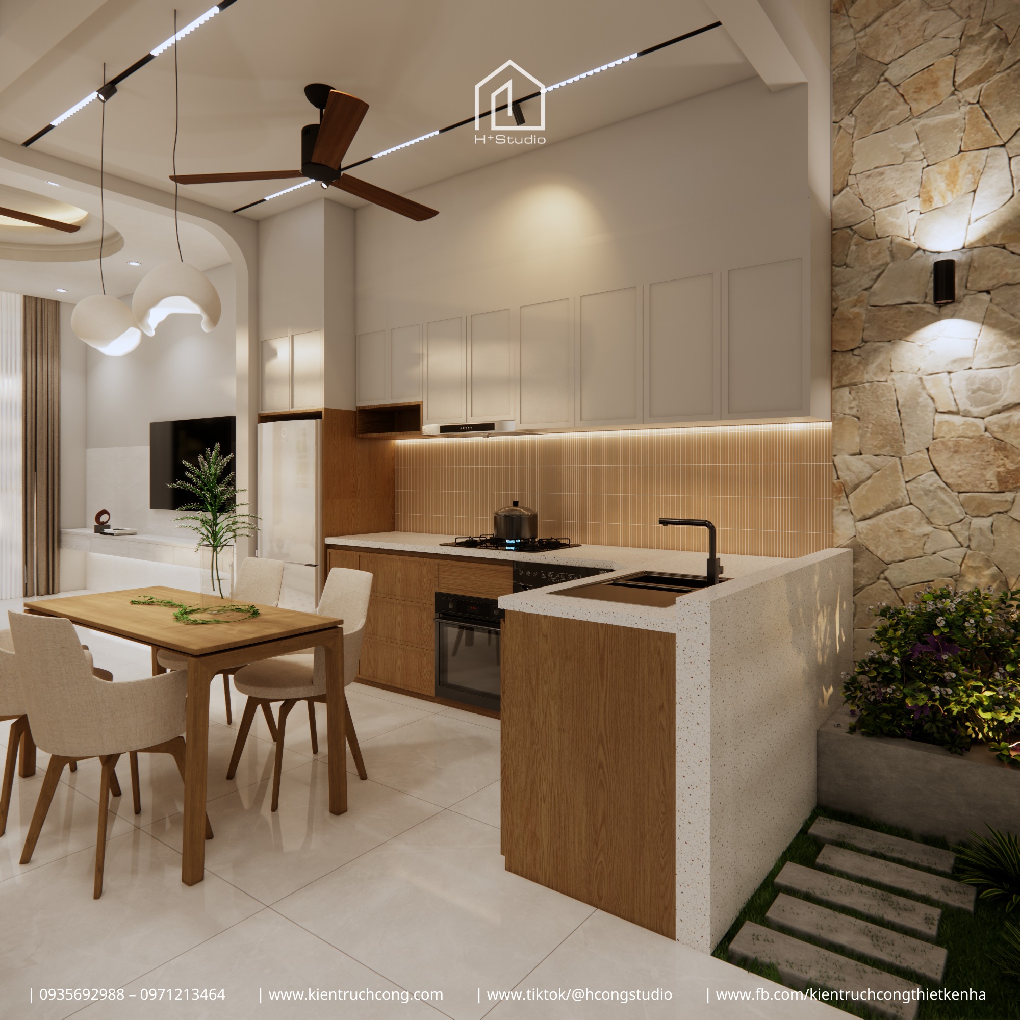 Nhà phố 2 tầng 4,49x30m: Sự giao thoa giữa Ngoại thất Tân cổ điển và Nội thất Bắc Âu - Hình ảnh 13