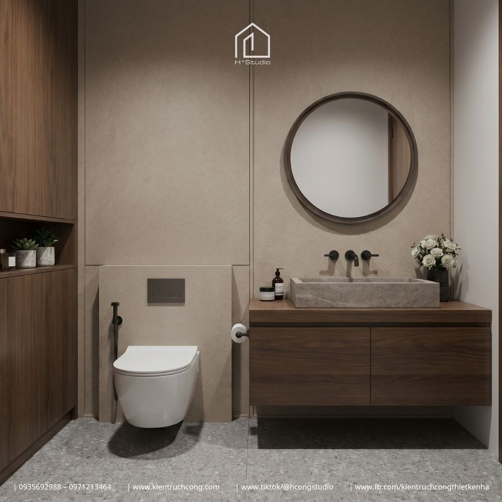 Mẫu nhà gác lửng mái ngói hiện đại 5x23m với không gian nội thất đương đại tinh tế - Hình ảnh 14