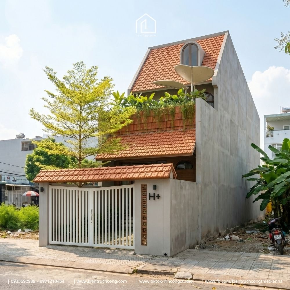 Mẫu nhà gác lửng mái ngói hiện đại 5x23m với không gian nội thất đương đại tinh tế - Hình ảnh 4