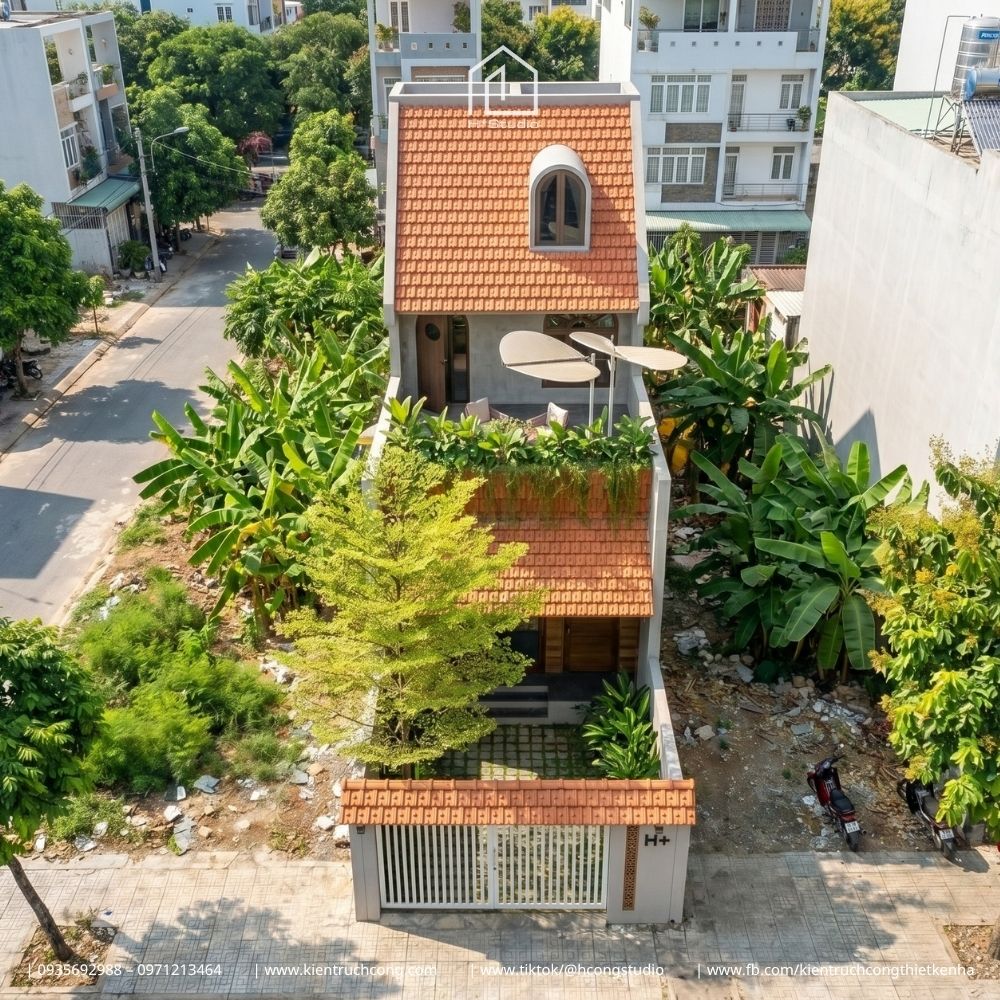 Mẫu nhà gác lửng mái ngói hiện đại 5x23m với không gian nội thất đương đại tinh tế - Hình ảnh 5
