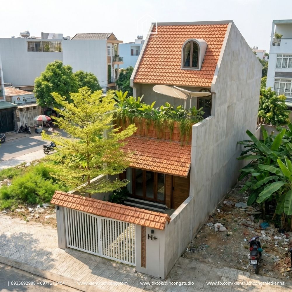Nhà gác lửng mái ngói