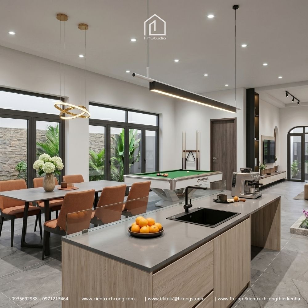 Biệt Thự 2 Tầng 10x30m: Không Gian Nghỉ Dưỡng Đẳng Cấp Và Nghệ Thuật Đa Vật Liệu - Hình ảnh 7