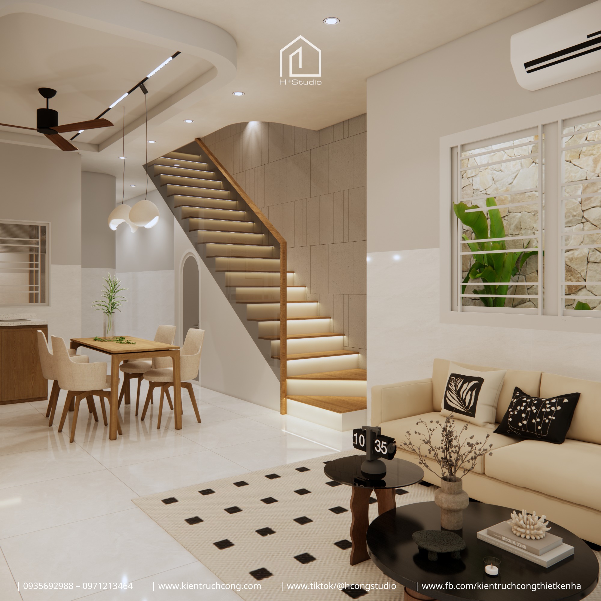 Nhà phố 2 tầng 4,49x30m: Sự giao thoa giữa Ngoại thất Tân cổ điển và Nội thất Bắc Âu - Hình ảnh 9