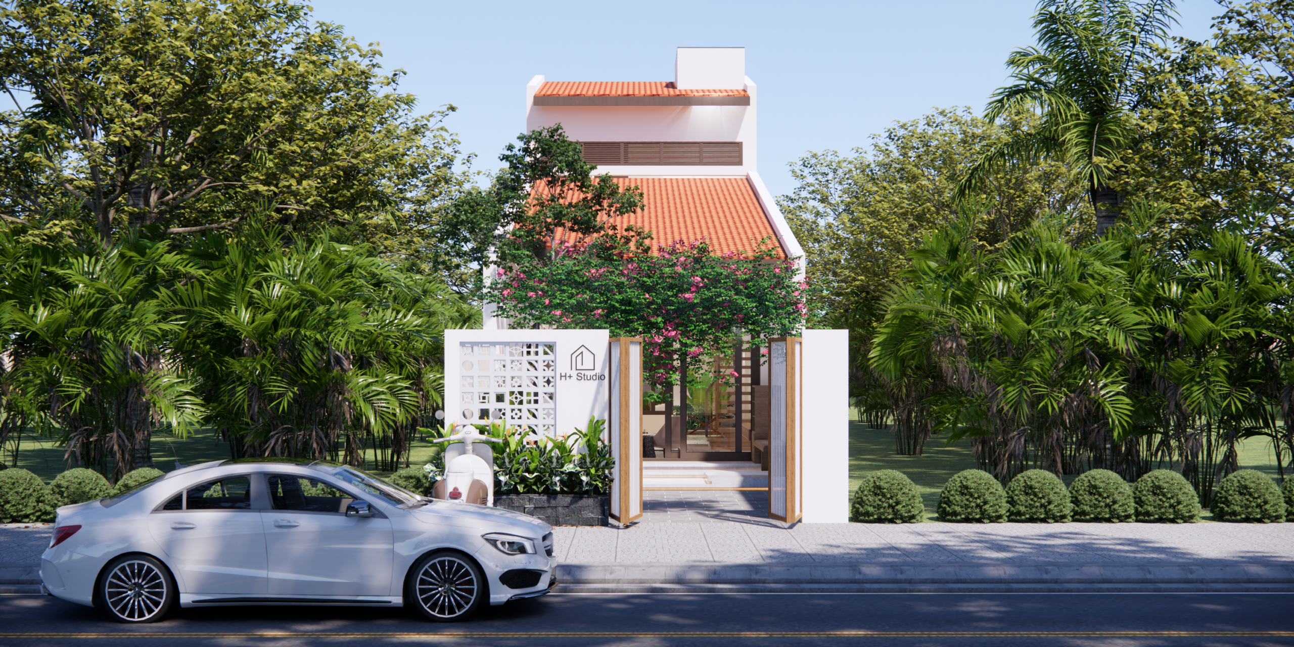 nhà gác lửng 5x28m