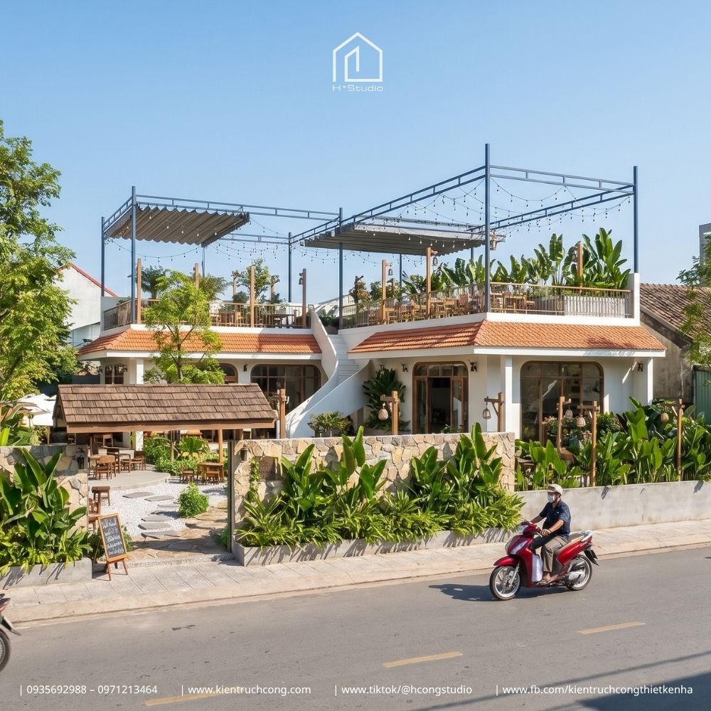 Xu hướng thiết kế quán cafe sân vườn phong cách truyền thống Việt Nam - Hình ảnh 3