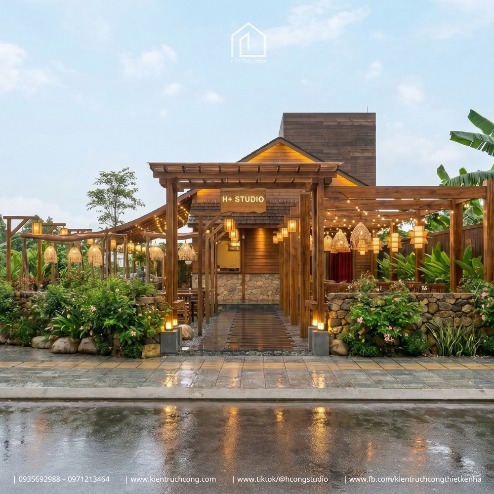 Thiết Kế Lẩu Nướng Sân Vườn Ember – Mô Hình F&B Mang Đậm Chất Rustic Tropical - Hình ảnh 2