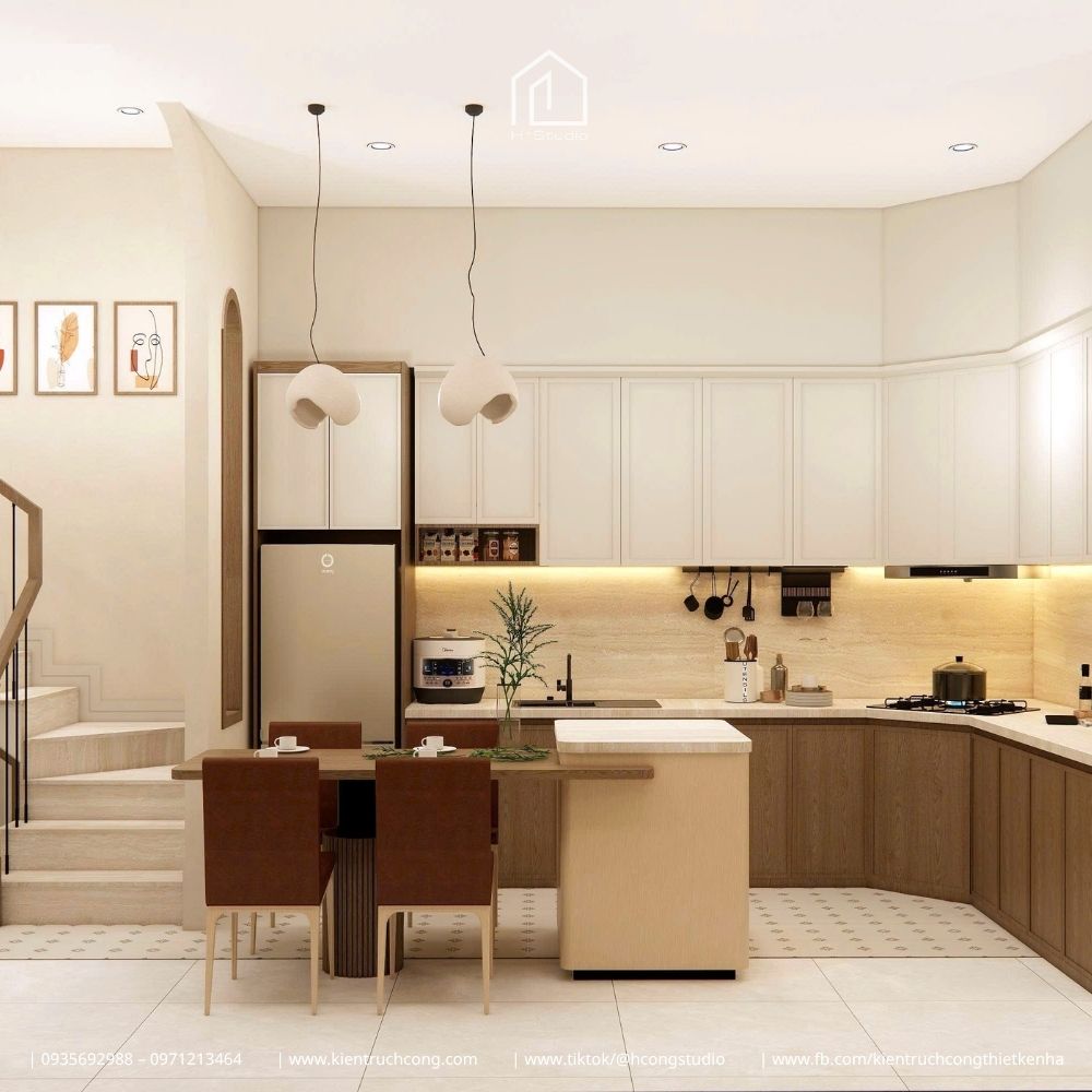Nhà phố 2 tầng 4x18m phong cách Japandi: Không gian sống tối giản và ngập tràn ánh sáng - Hình ảnh 10