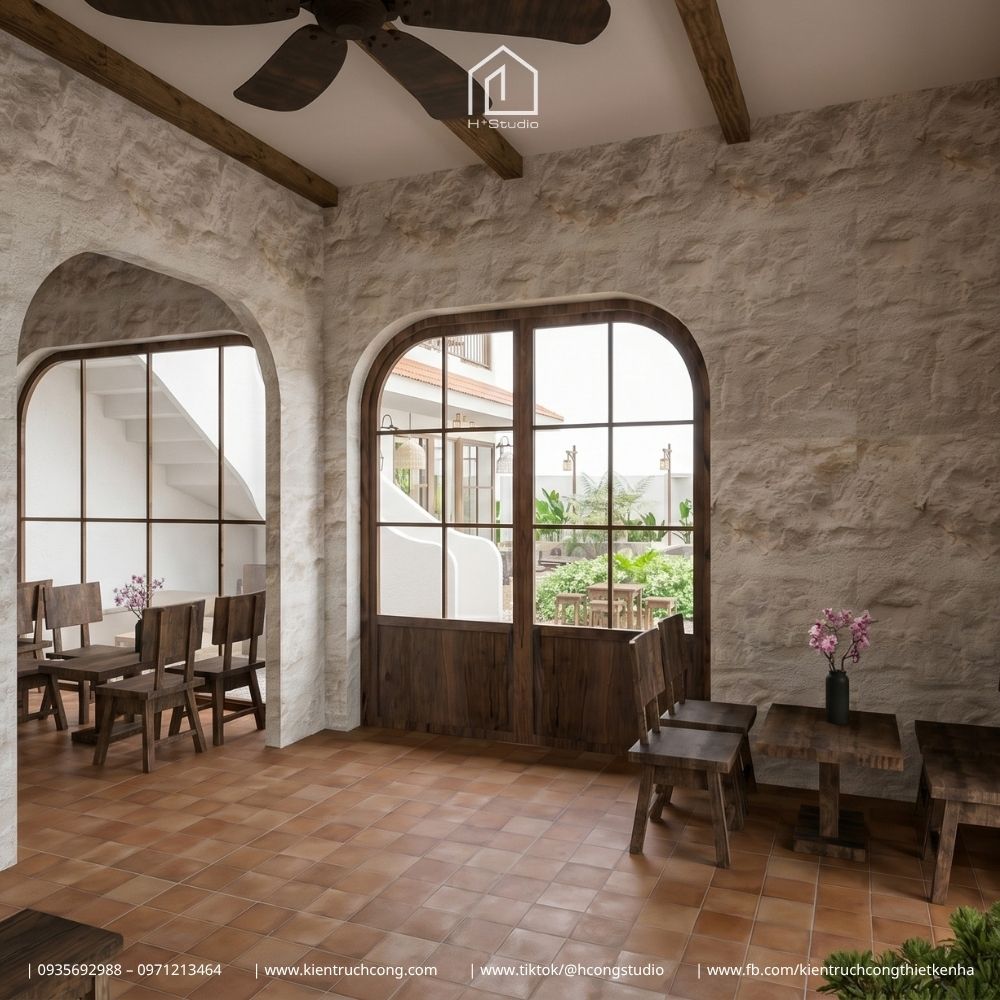 Xu hướng thiết kế quán cafe sân vườn phong cách truyền thống Việt Nam - Hình ảnh 10