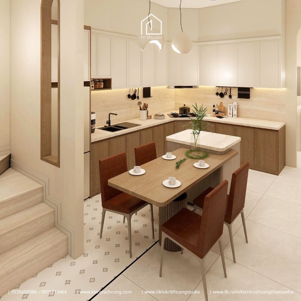 Nhà phố 2 tầng 4x18m phong cách Japandi: Không gian sống tối giản và ngập tràn ánh sáng - Hình ảnh 11