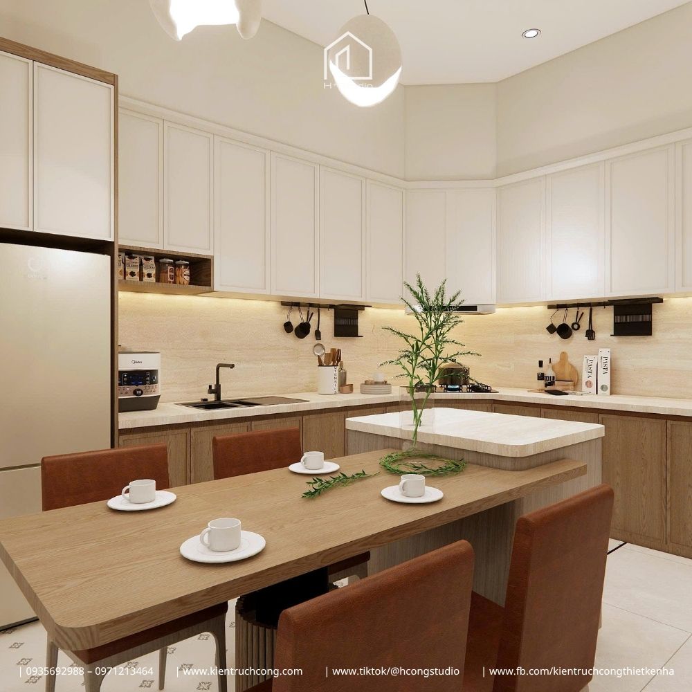 Nhà phố 2 tầng 4x18m phong cách Japandi: Không gian sống tối giản và ngập tràn ánh sáng - Hình ảnh 12