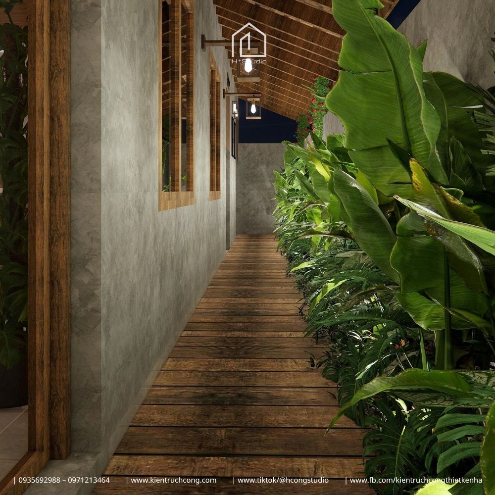 Thiết Kế Quán Cafe Sân Vườn Phong Cách Rustic: Chiêm Ngưỡng Hệ Mái Gỗ Độc Đáo - Hình ảnh 15