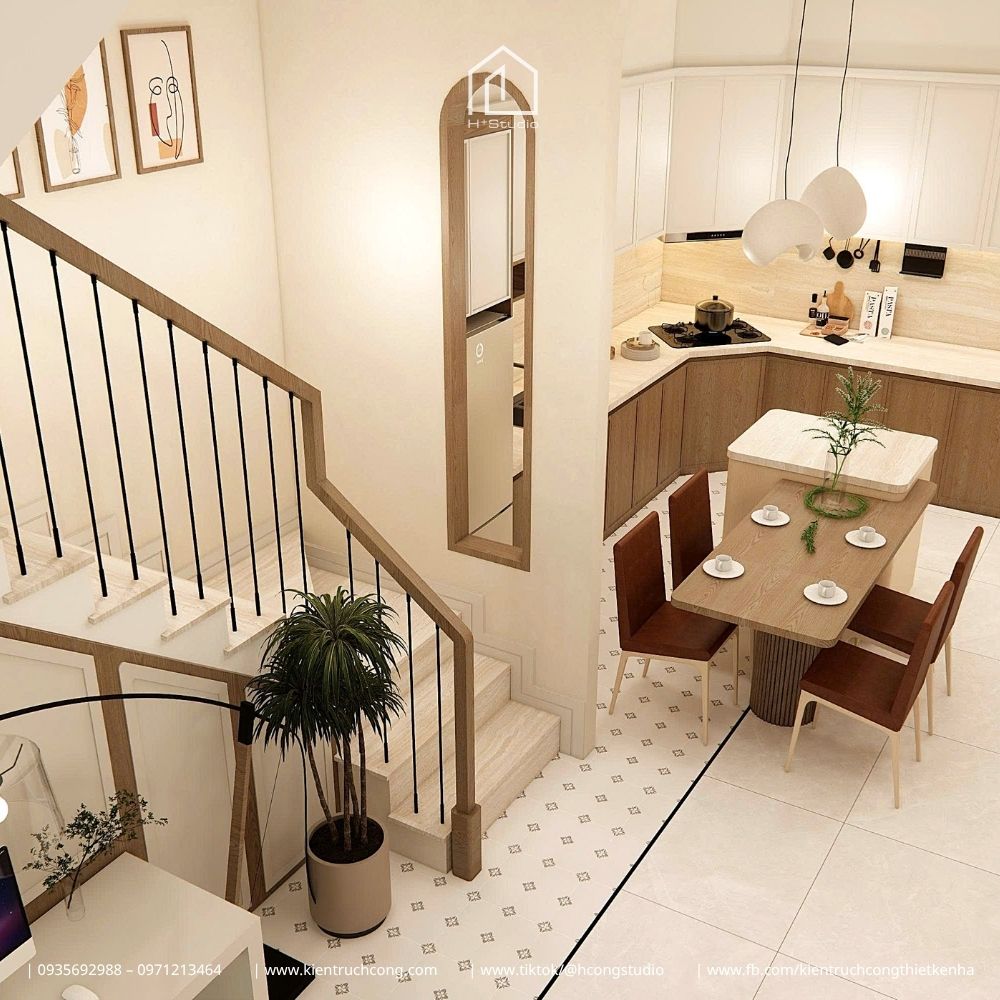 Nhà phố 2 tầng 4x18m phong cách Japandi: Không gian sống tối giản và ngập tràn ánh sáng - Hình ảnh 18