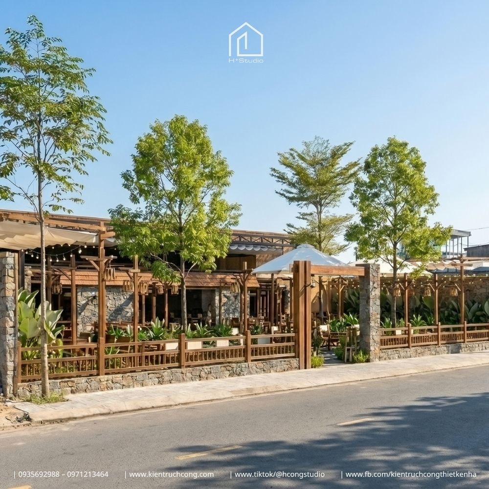 Thiết Kế Quán Cafe Sân Vườn Đẹp Theo Phong Cách Rustic Đầy Thư Giãn - Hình ảnh 3