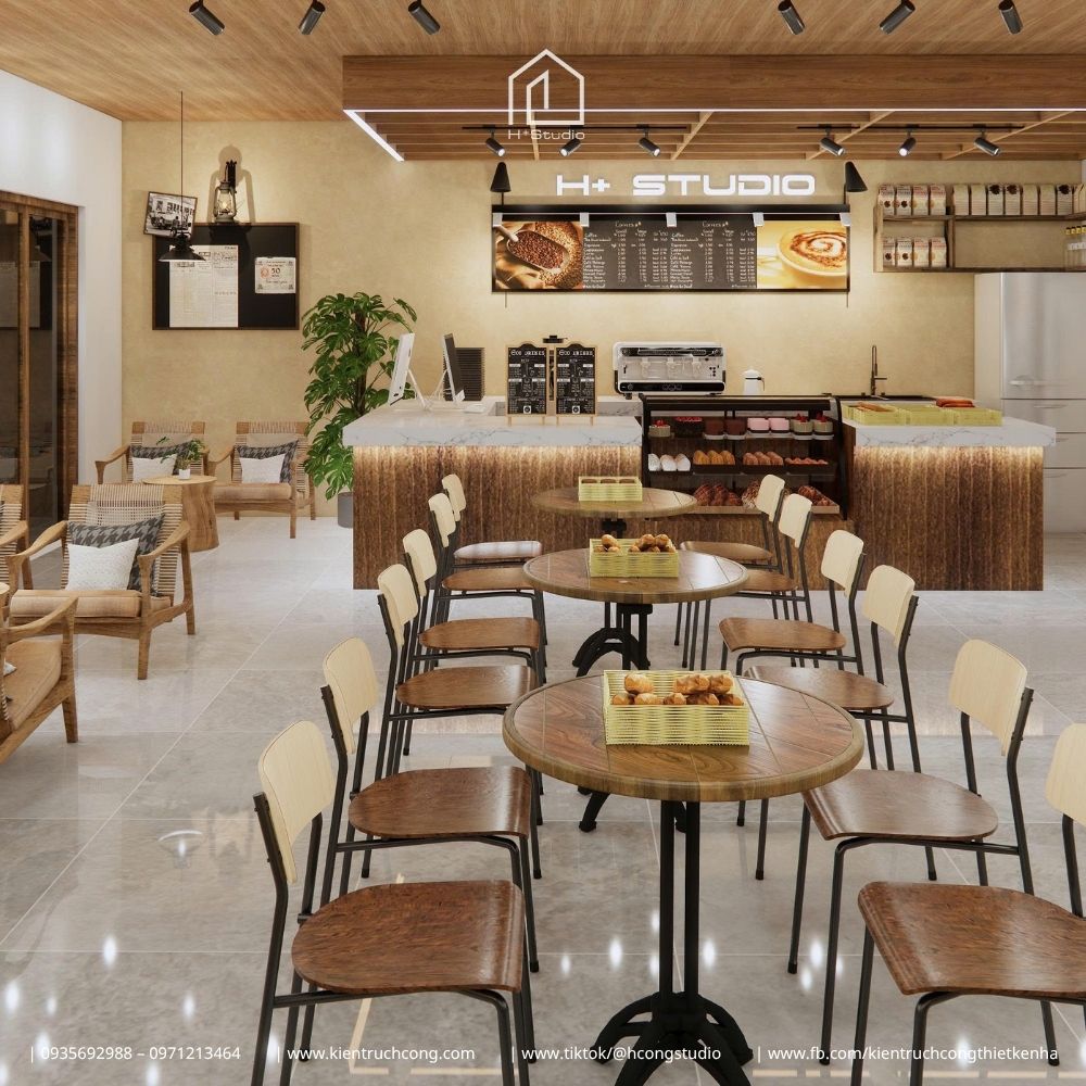 Thiết Kế Quán Cafe Sân Vườn Phong Cách Rustic: Chiêm Ngưỡng Hệ Mái Gỗ Độc Đáo - Hình ảnh 24