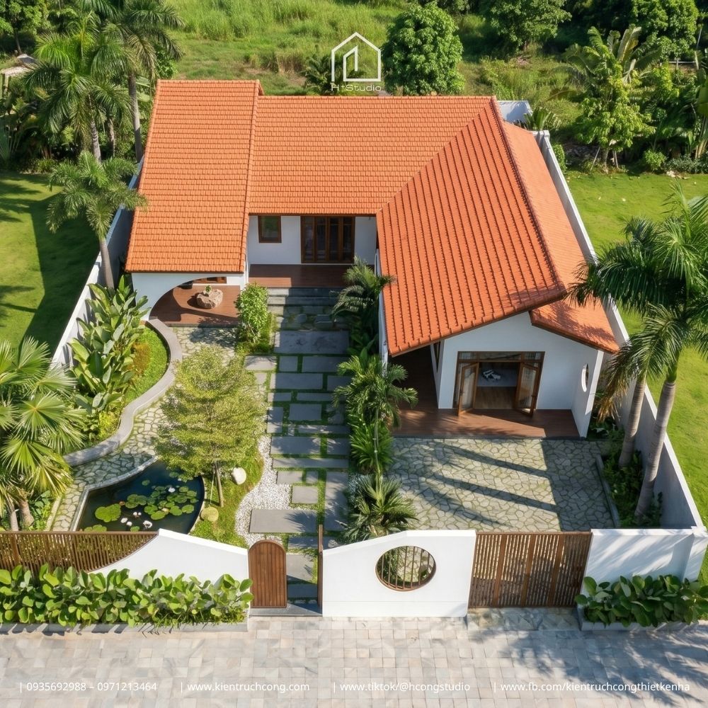 nhà vườn phong cách japandi