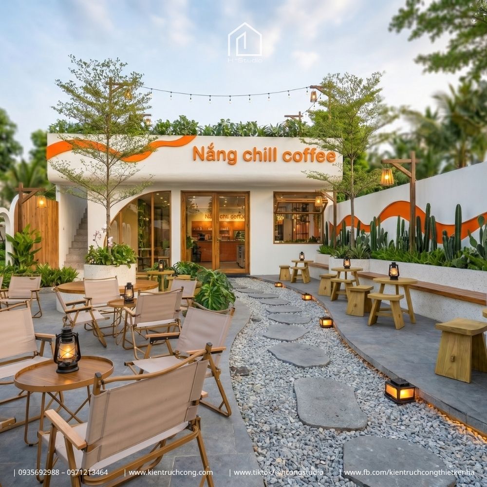 Thiết kế quán cafe sân vườn phong cách Địa Trung Hải với không gian chill giữa phố - Hình ảnh 5
