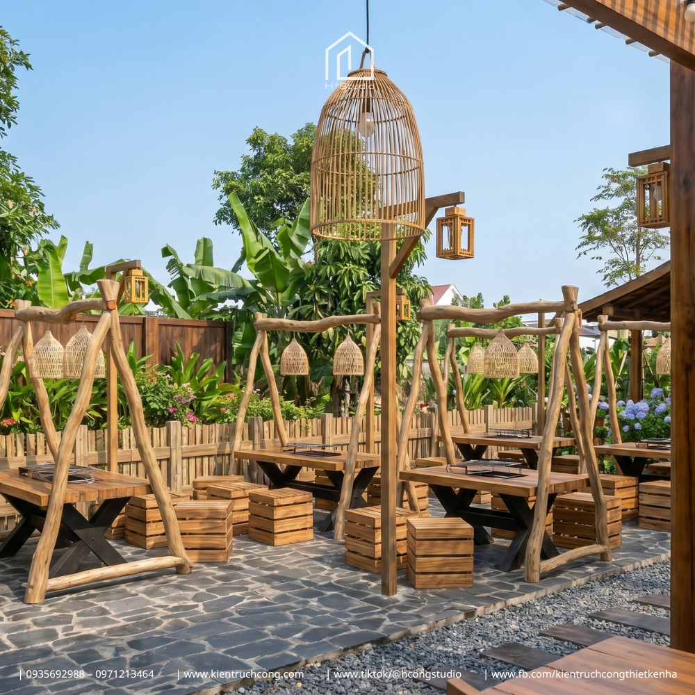 Thiết Kế Lẩu Nướng Sân Vườn Ember – Mô Hình F&B Mang Đậm Chất Rustic Tropical - Hình ảnh 6