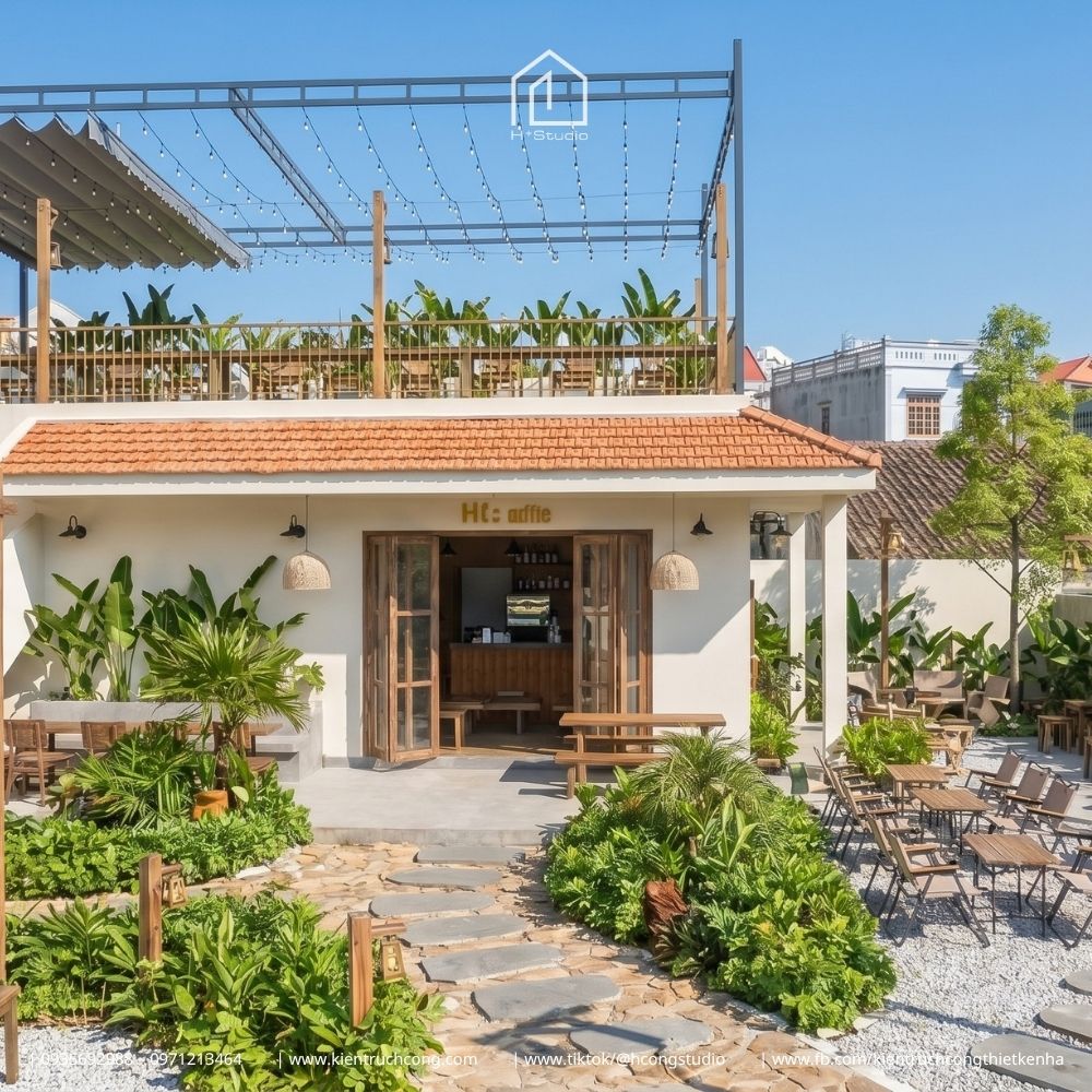 Xu hướng thiết kế quán cafe sân vườn phong cách truyền thống Việt Nam - Hình ảnh 7