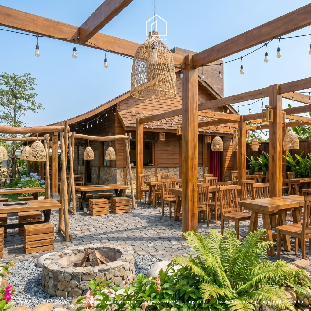 Thiết Kế Lẩu Nướng Sân Vườn Ember – Mô Hình F&B Mang Đậm Chất Rustic Tropical - Hình ảnh 8