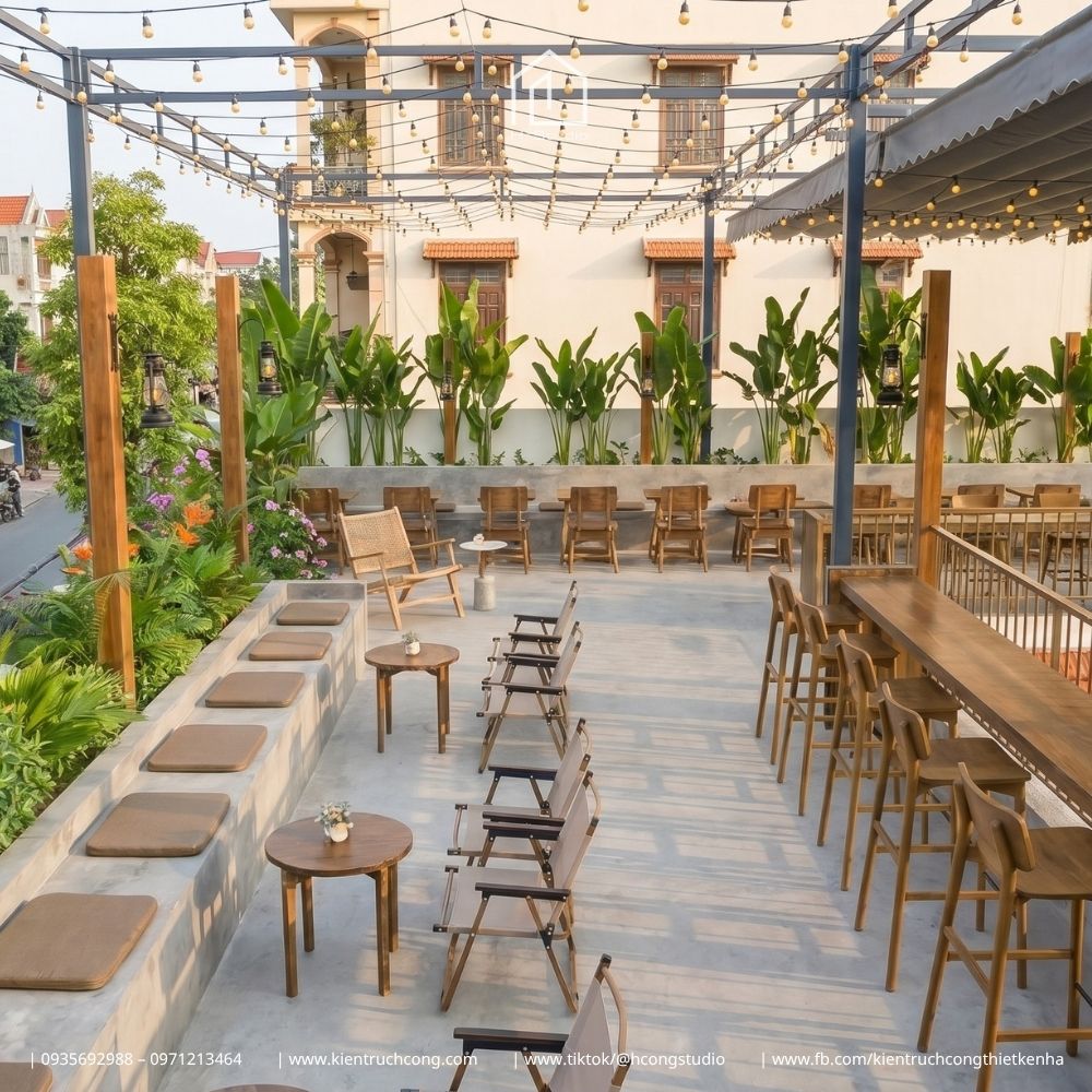 Xu hướng thiết kế quán cafe sân vườn phong cách truyền thống Việt Nam - Hình ảnh 12