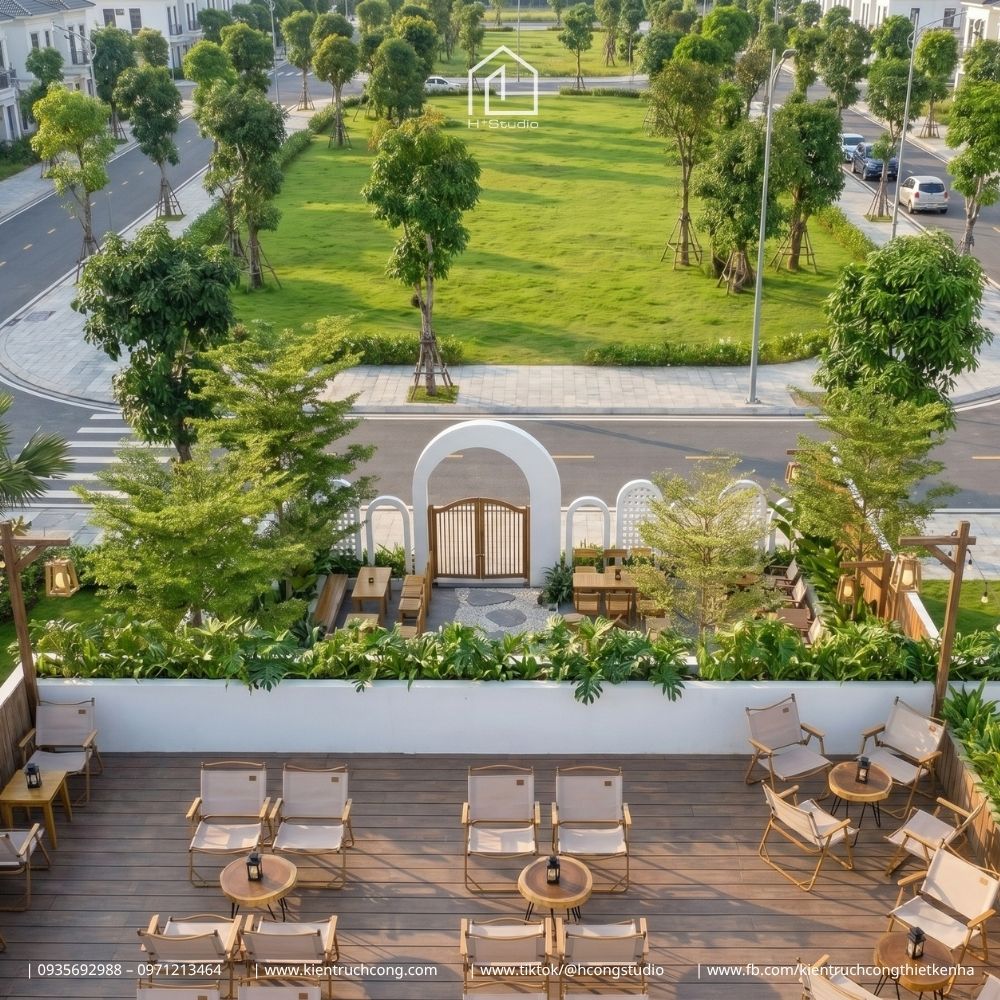 Thiết kế quán cafe sân vườn phong cách Địa Trung Hải với không gian chill giữa phố - Hình ảnh 8
