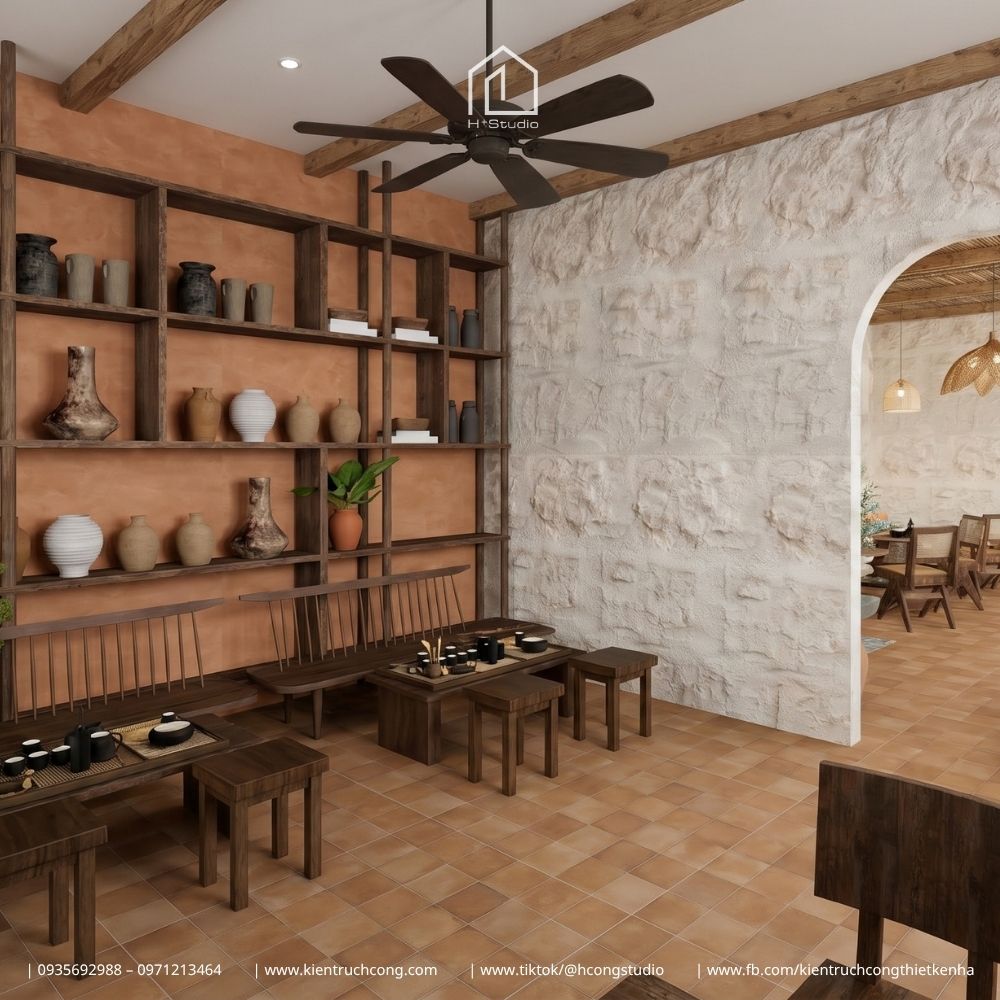 Xu hướng thiết kế quán cafe sân vườn phong cách truyền thống Việt Nam - Hình ảnh 11