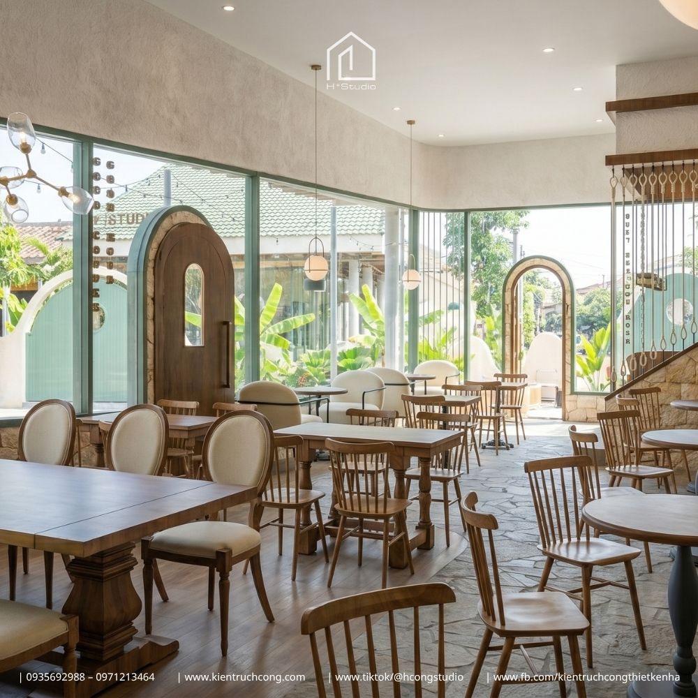Thiết Kế Quán Cafe Sân Vườn Mộc Coffee – Không Gian Tropical Xanh Mát Giữa Phố - Hình ảnh 9