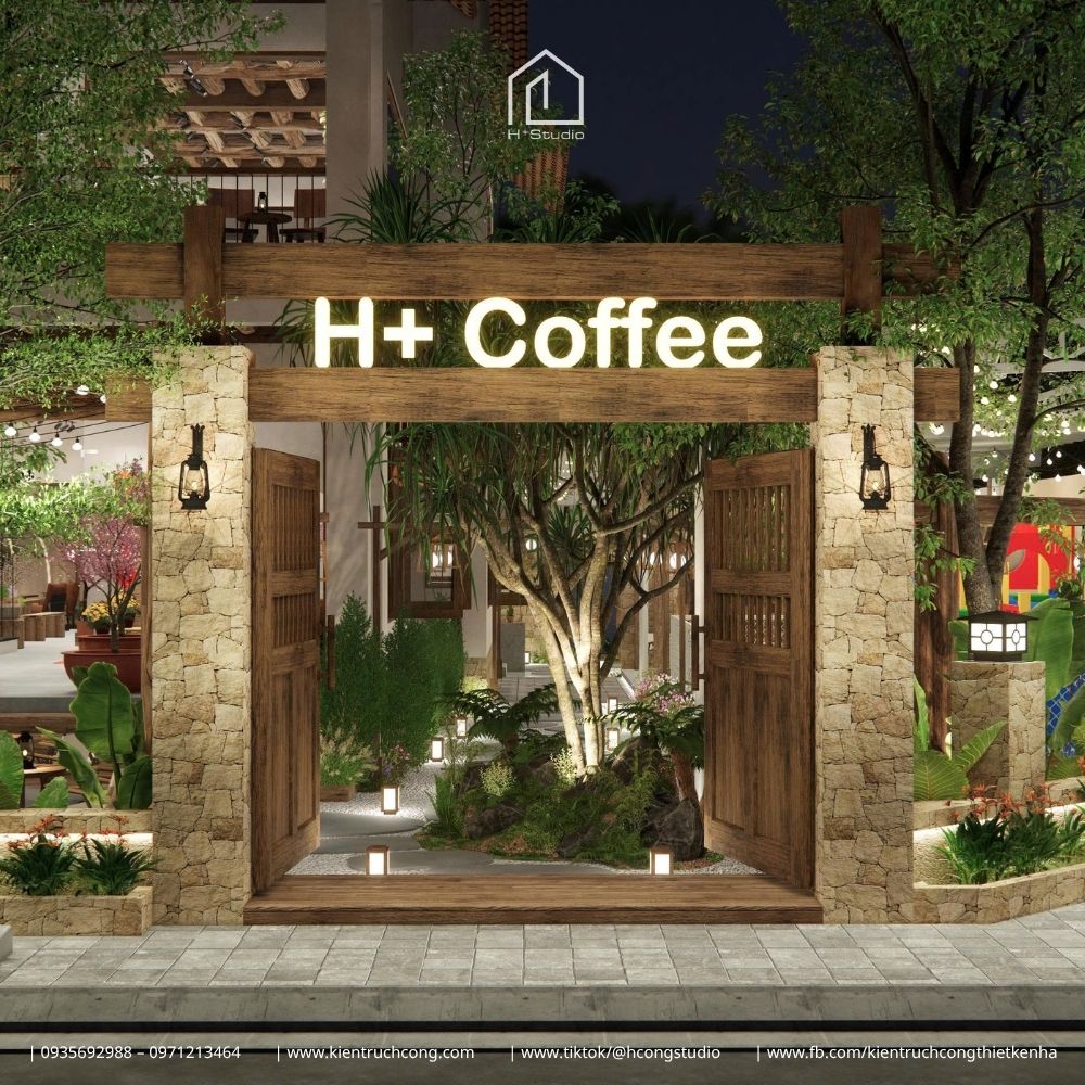 Thiết Kế Quán Cafe Sân Vườn La Cà Coffee – Không Gian Mộc Đương Đại Giữa Khu Vườn Nhiệt Đới - Hình ảnh 3