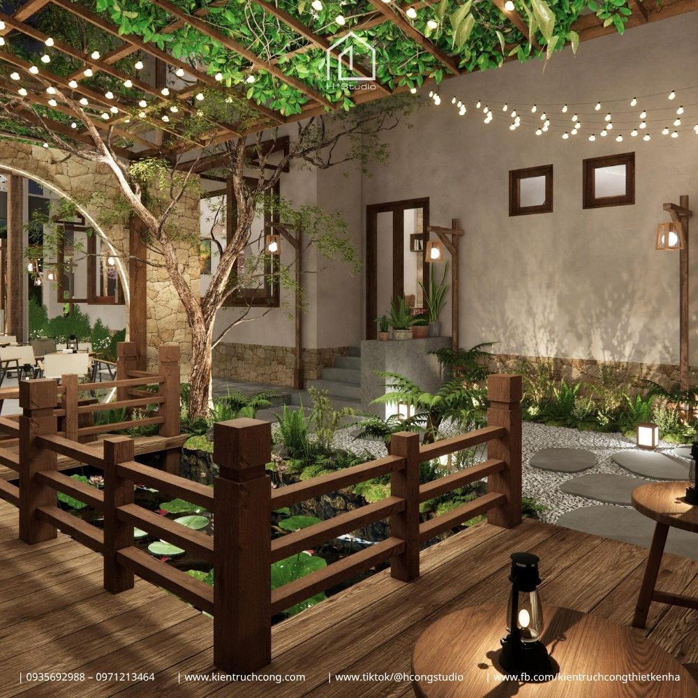 Thiết Kế Quán Cafe Sân Vườn La Cà Coffee – Không Gian Mộc Đương Đại Giữa Khu Vườn Nhiệt Đới - Hình ảnh 10
