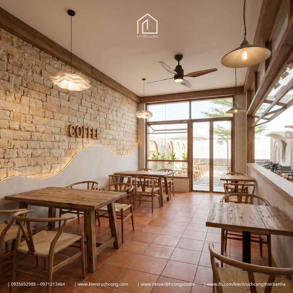 Thiết Kế Quán Cafe Sân Vườn TIRE Coffee – Tối Ưu Không Gian Nhỏ, Nâng Tầm Trải Nghiệm Khách Hàng - Hình ảnh 13
