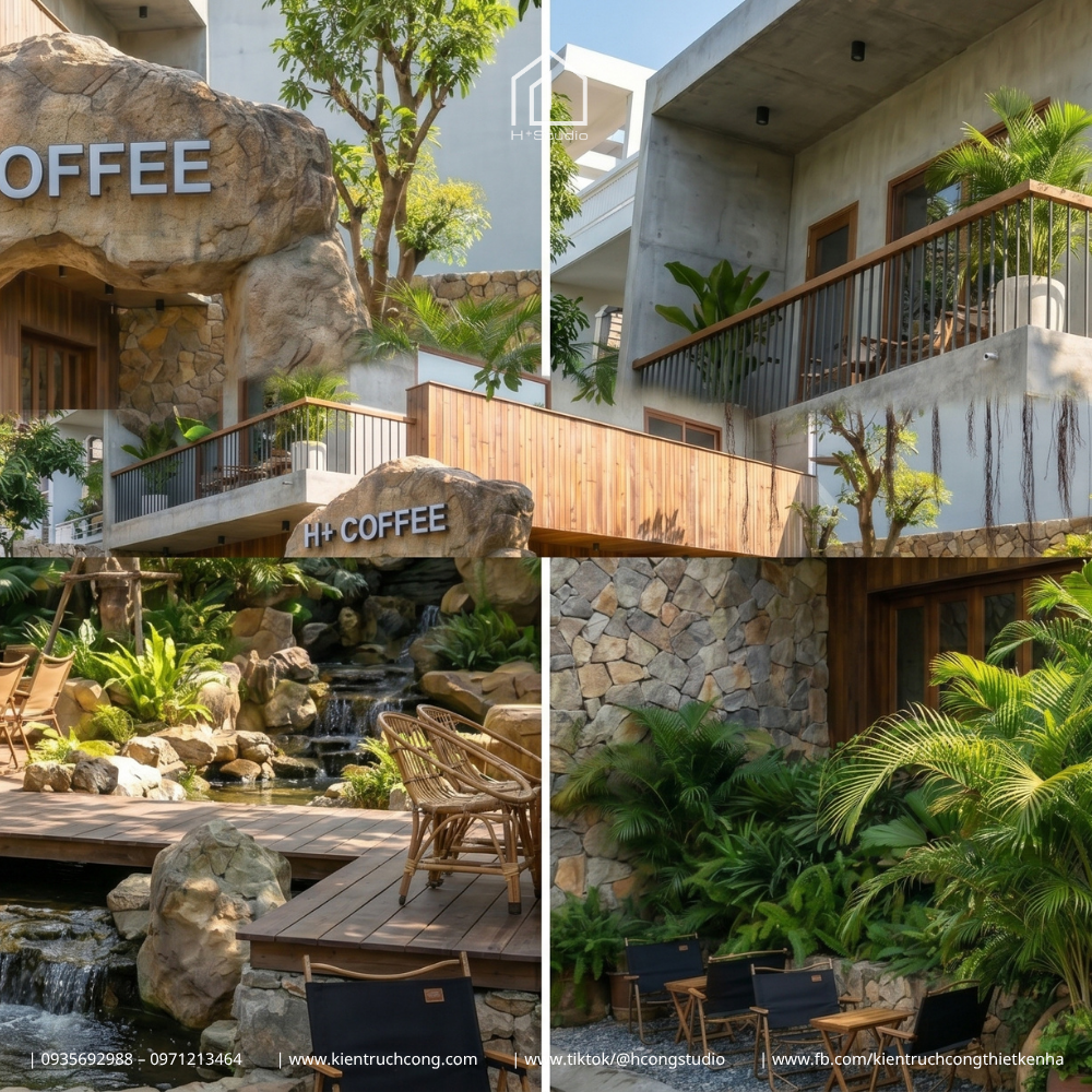 Thiết Kế Quán Cafe Sân Vườn Zeri Coffee – Kiến Tạo "Ốc Đảo Xanh" Giữa Lòng Phố - Hình ảnh 4