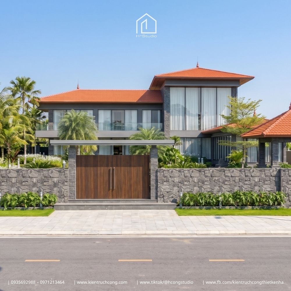 Thiết Kế Biệt Thự Sân Vườn Mái Nhật: Giải Pháp Công Năng & Thẩm Mỹ - Hình ảnh 3
