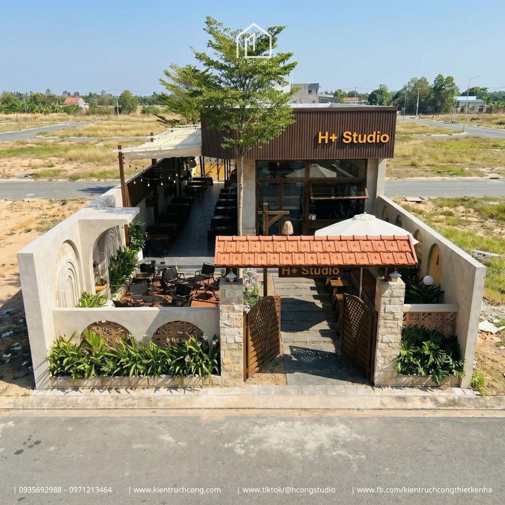 Thiết kế quá cafe sân vườn