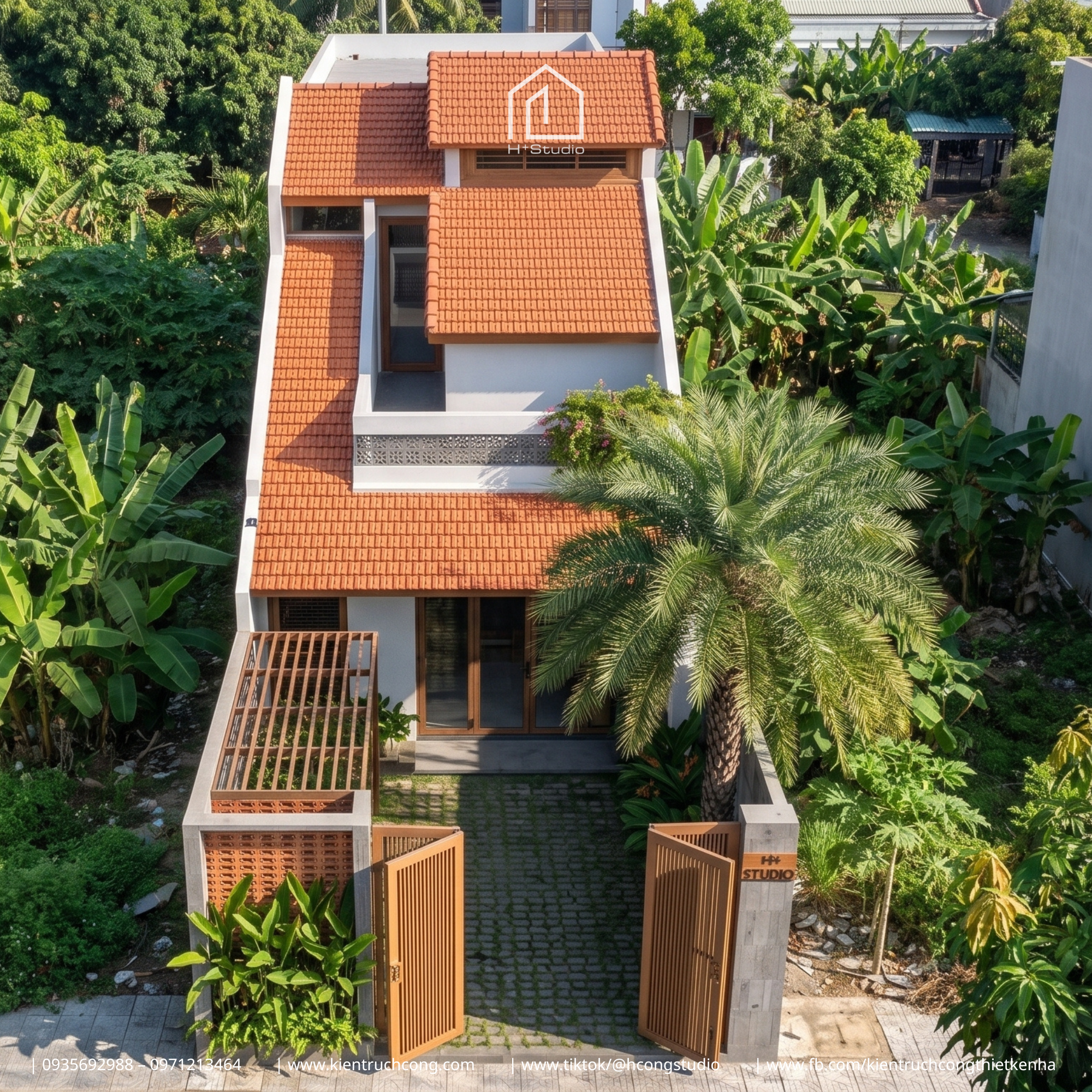 Nhà phố 2 tầng sân vườn