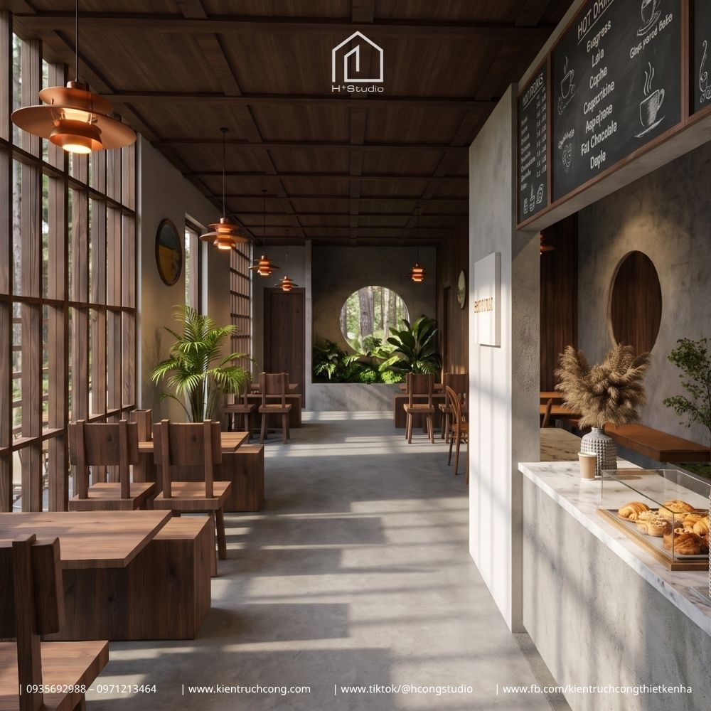 Thiết Kế Quán Cafe Sân Vườn Chile Coffee – Kiến Trúc Cabin Nghỉ Dưỡng Hòa Mình Với Thiên Nhiên - Hình ảnh 4